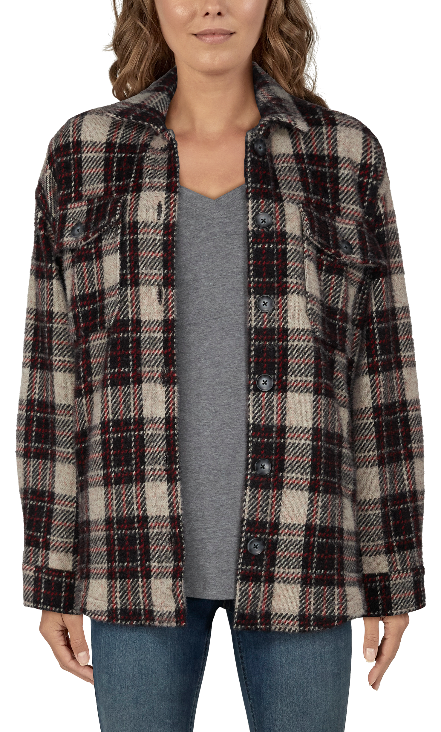 Natural Reflections Flannel-Lined Zip-Up Canvas Jacket for Ladies