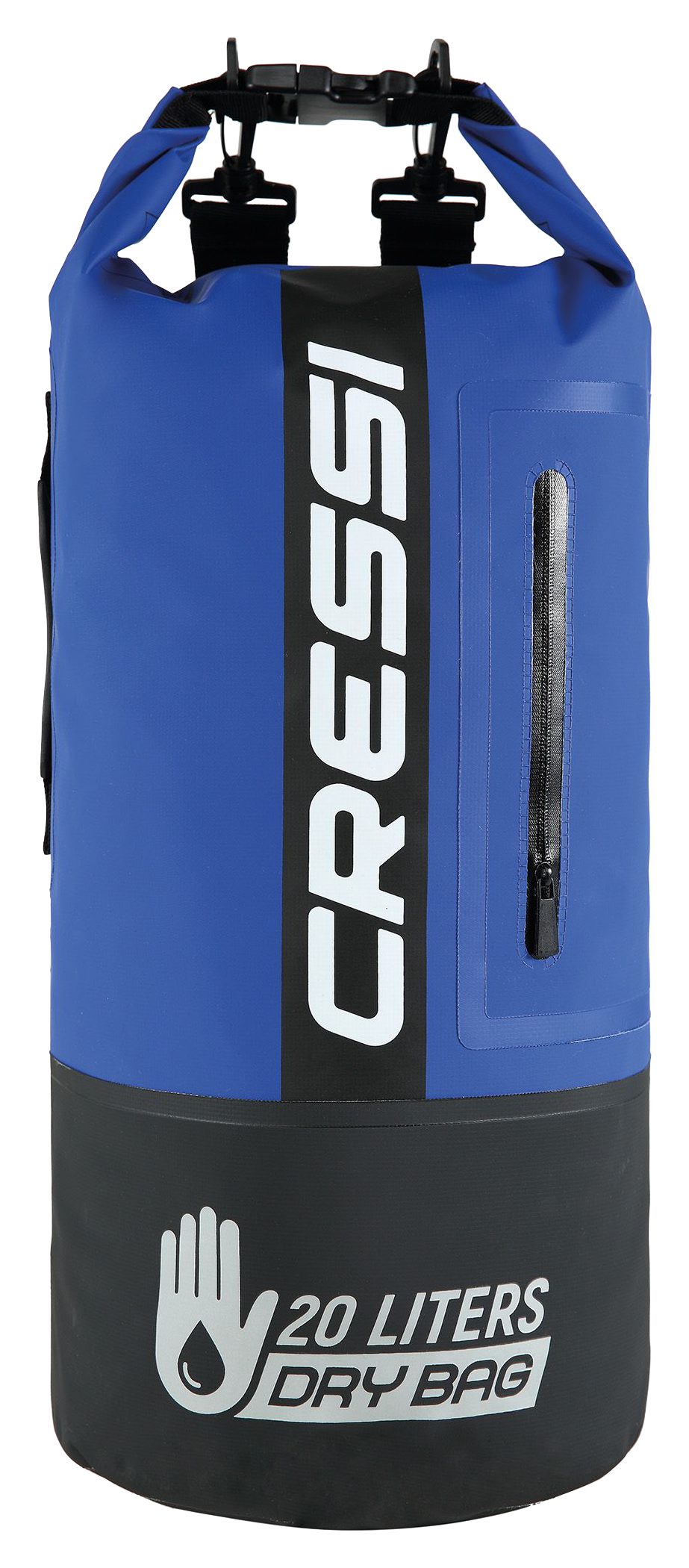 Image of Cressi Waterproof 20L Dry Bag - Black/Blue