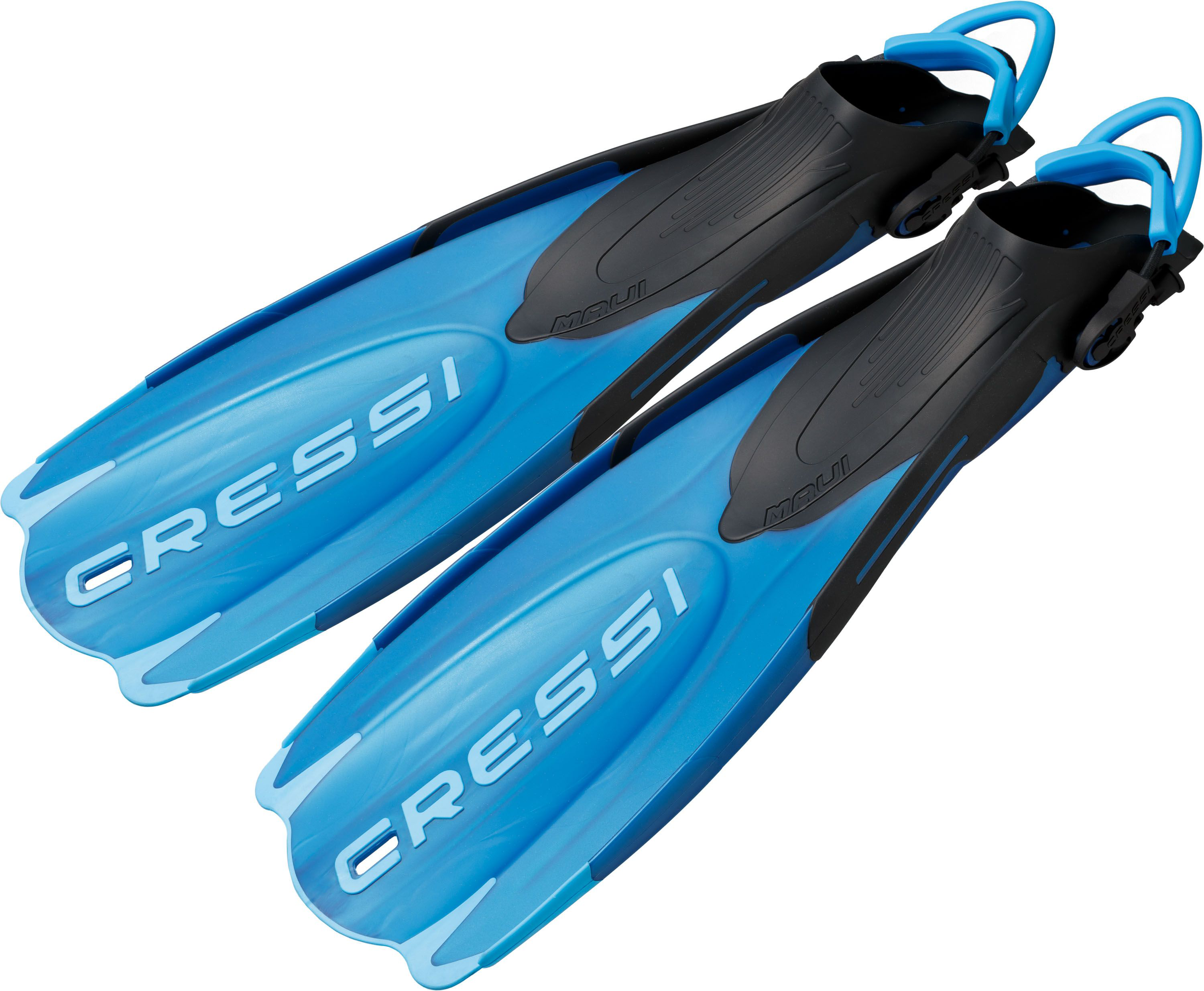 Image of Cressi Maui Adjustable Fins - Black/Blue - L/XL