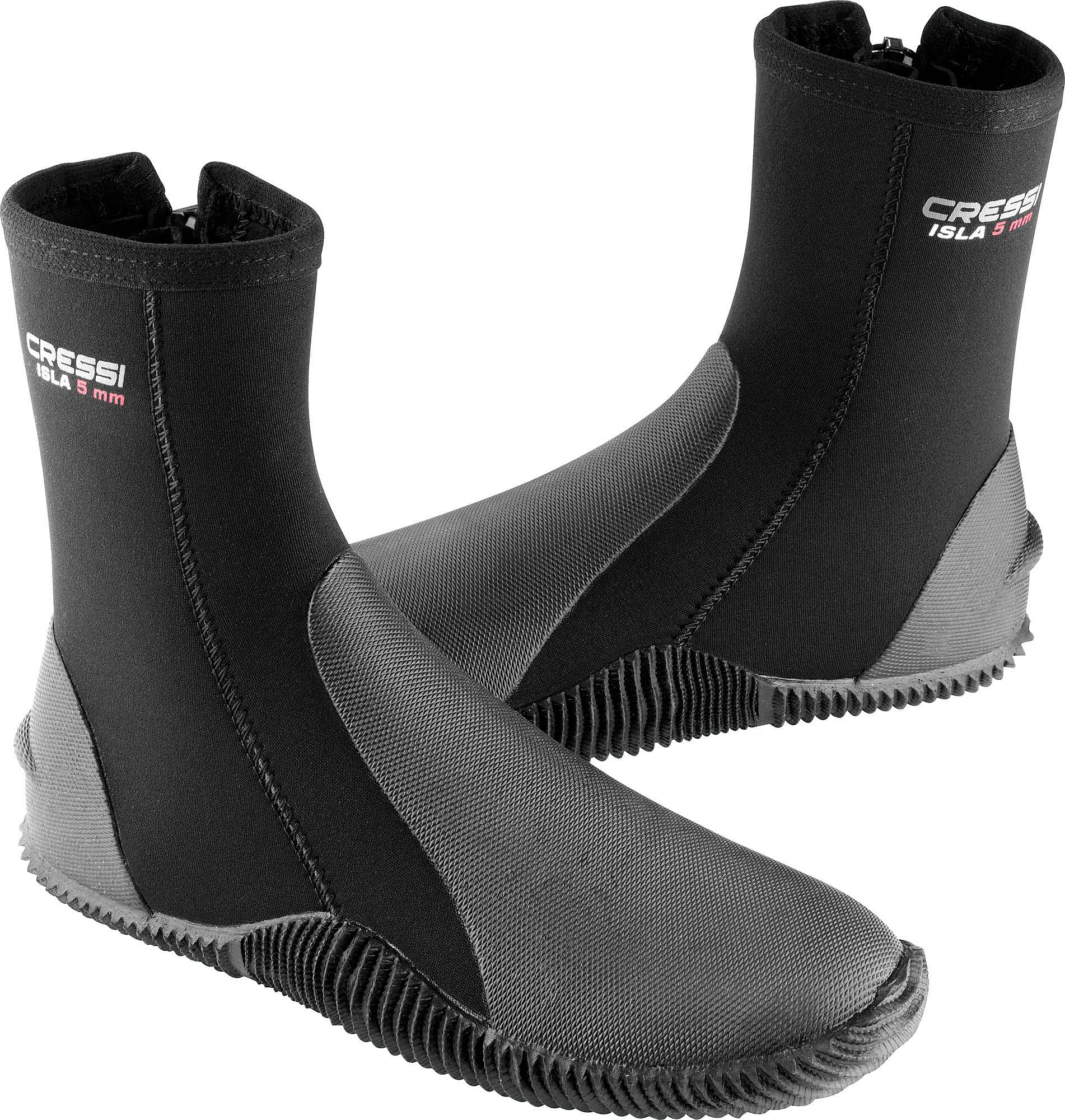 Image of Cressi Isla Neoprene Boots - Black/Black - Mens 5/Women 6