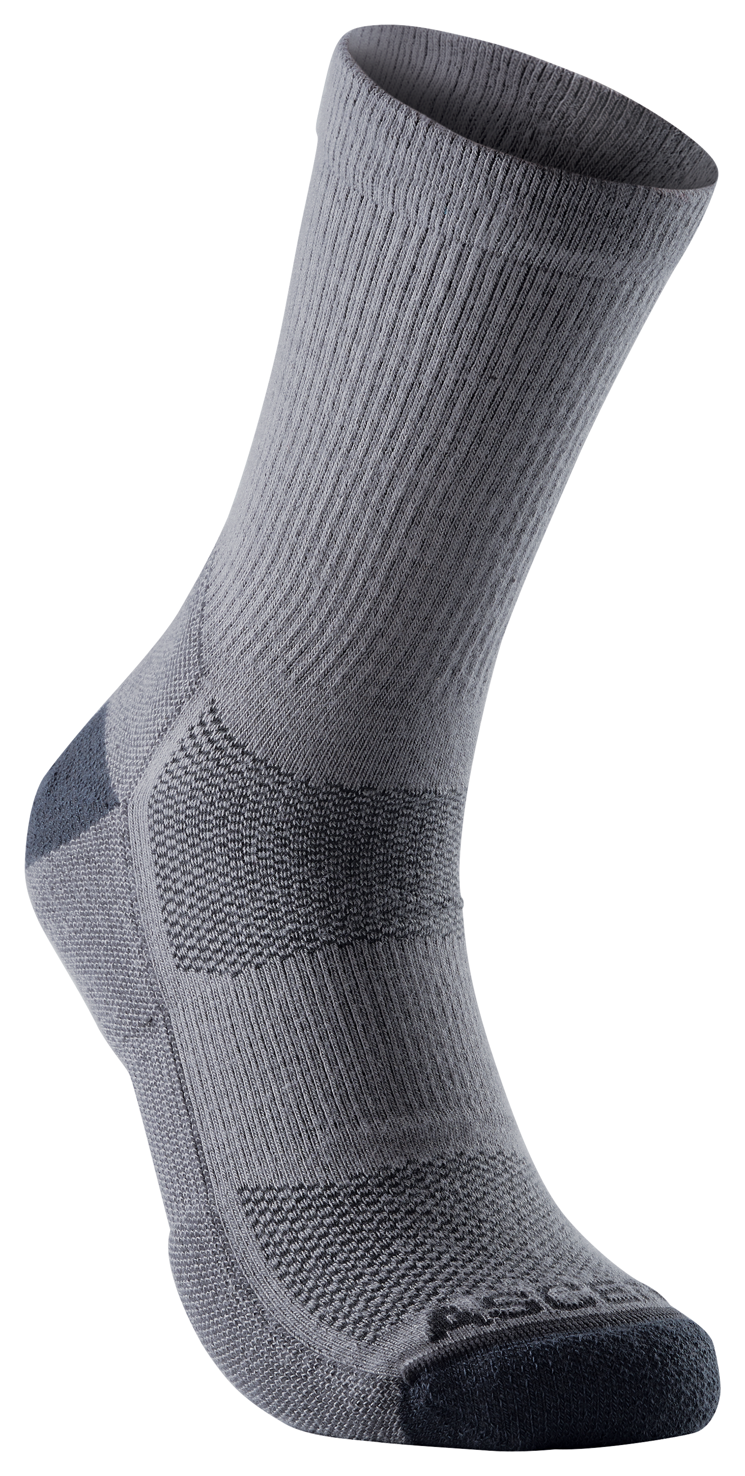 Image of Ascend Eco CoolMax Crew Socks 1-Pair Pack - Alloy Asphalt - L