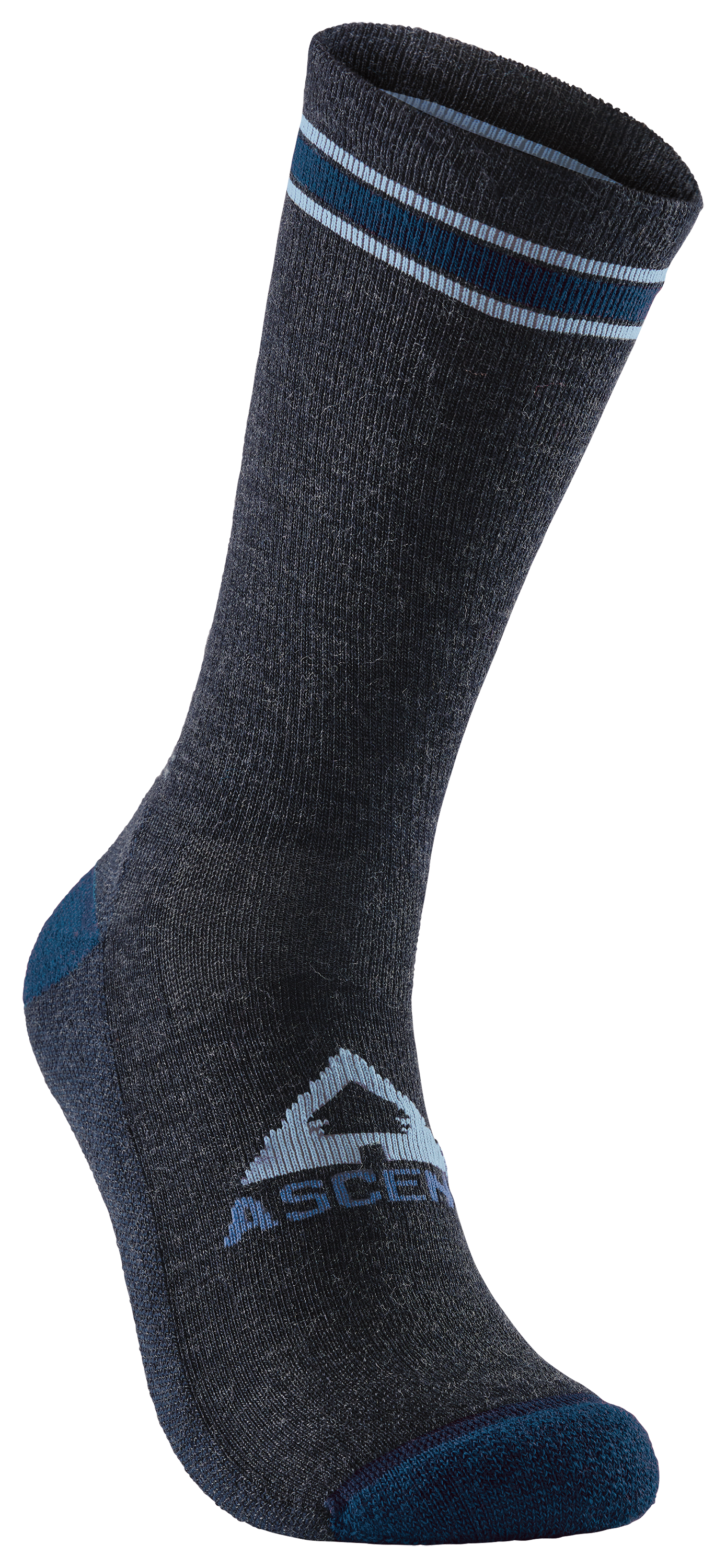 Image of Ascend Hiker Crew Socks 1-Pair Pack for Men - Jet - M