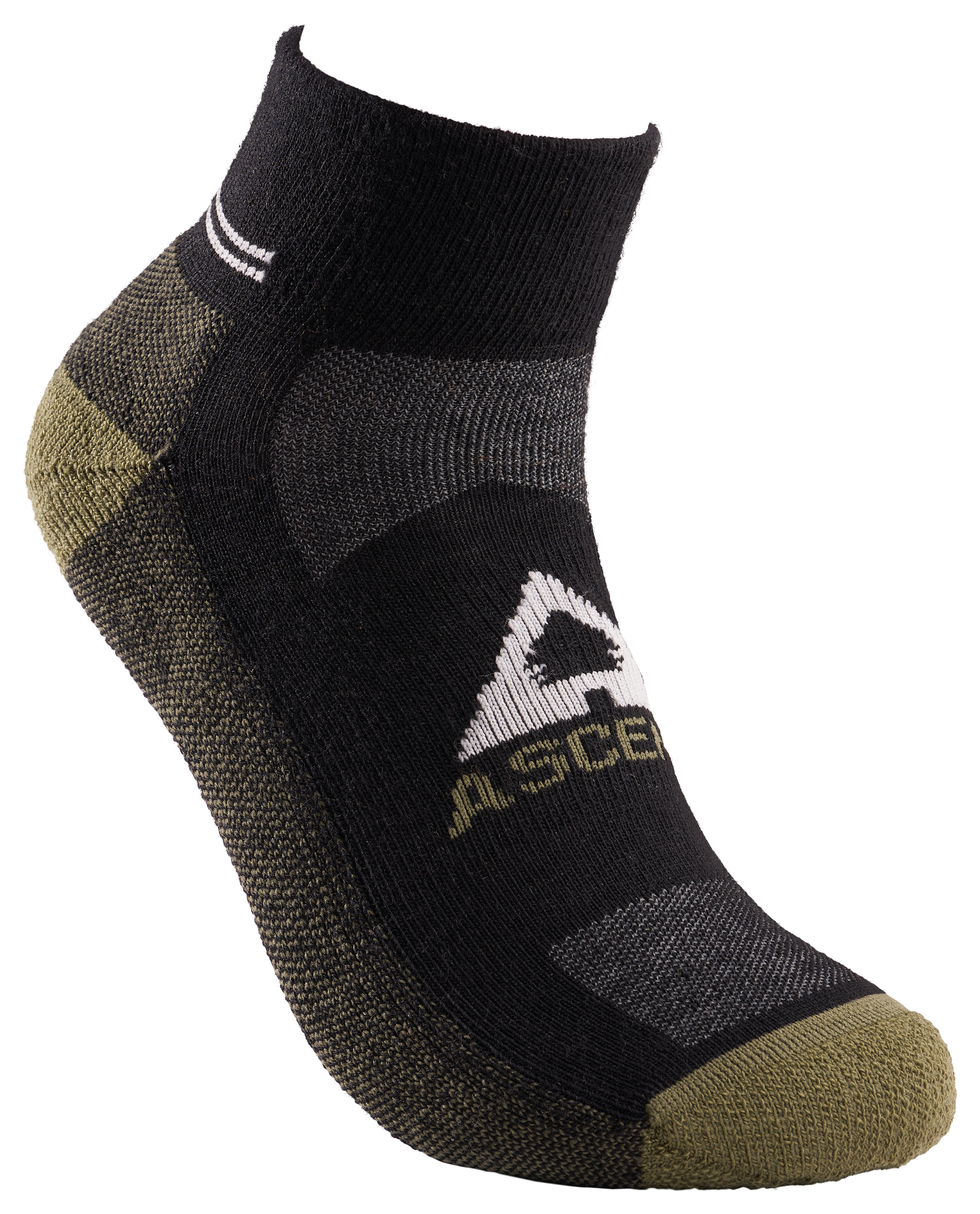 Image of Ascend Hiker Quarter-Length Socks for Men - Jet - M