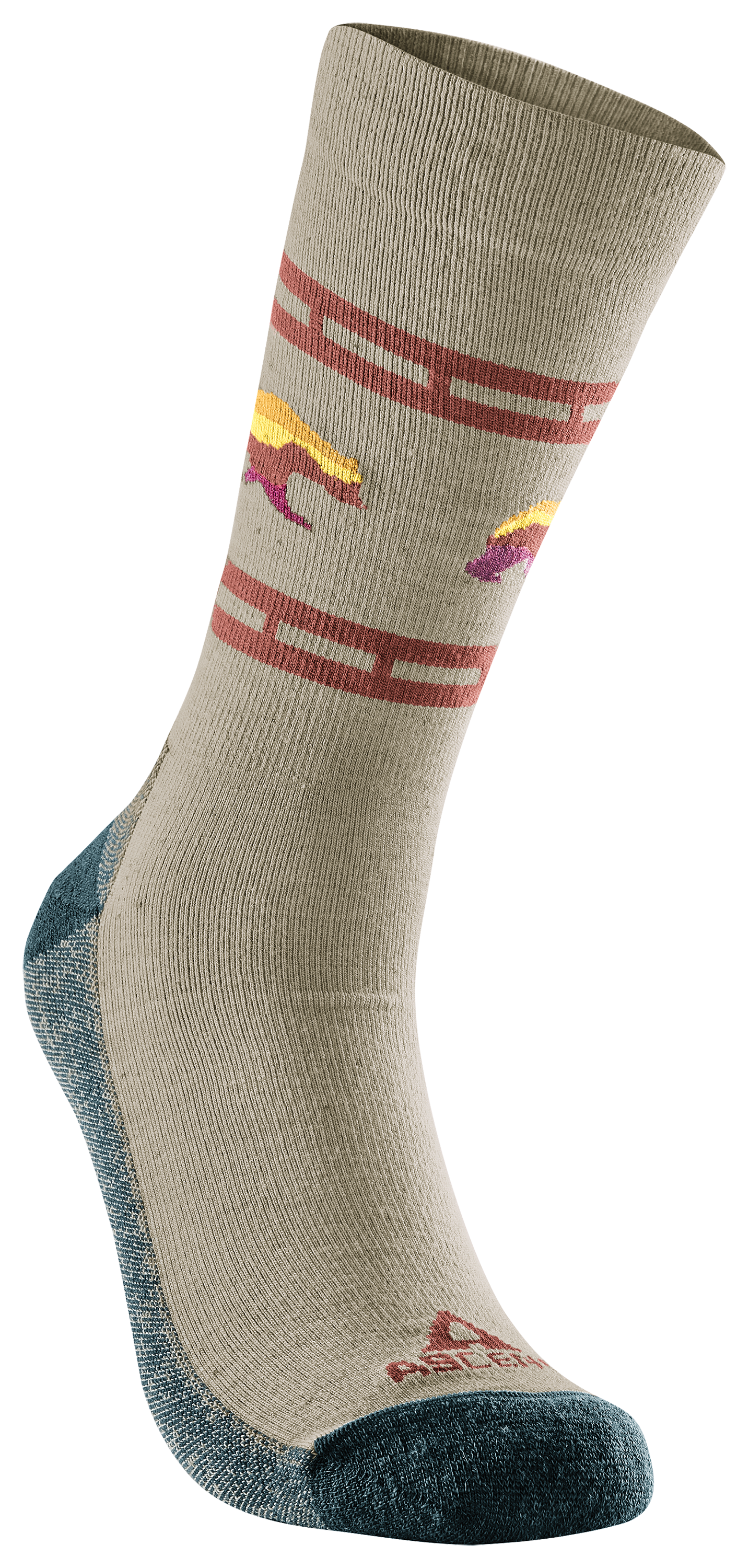 Image of Ascend Mountain Bear Crew Socks 1-Pair Pack - Desert Tan - S