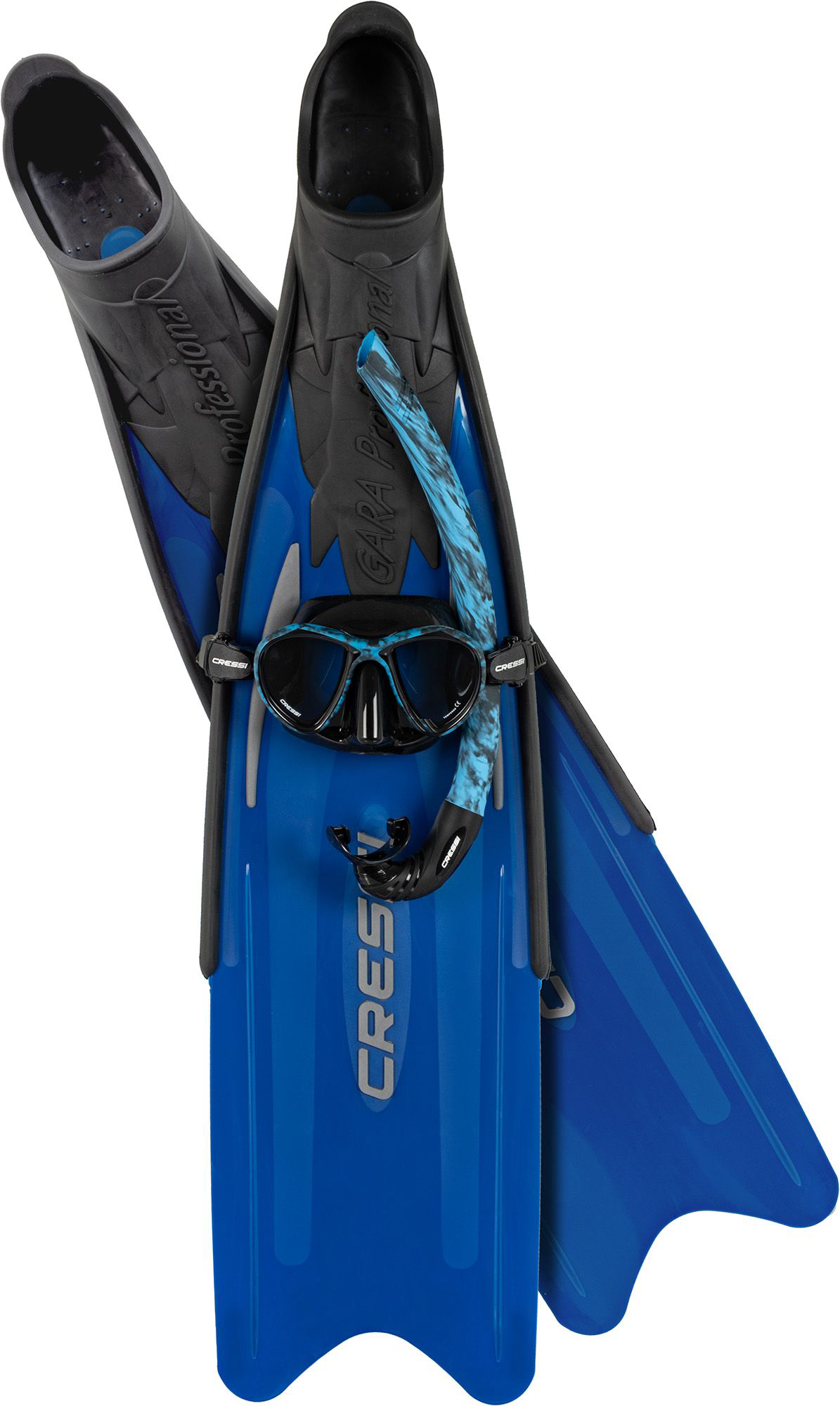Cressi Gara Professional Set 3.0 - Blue - Mens 12/13/Women 13/14