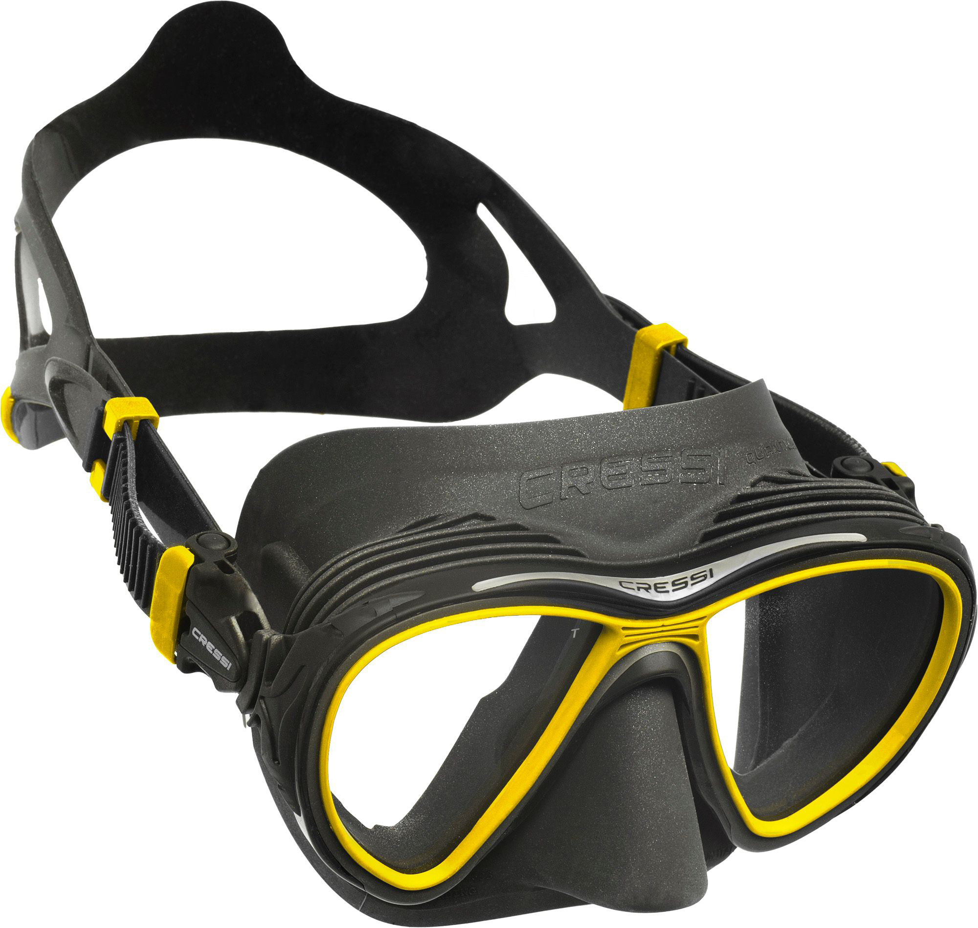 Image of Cressi Quantum Scuba Diving Mask - Black/Yellow