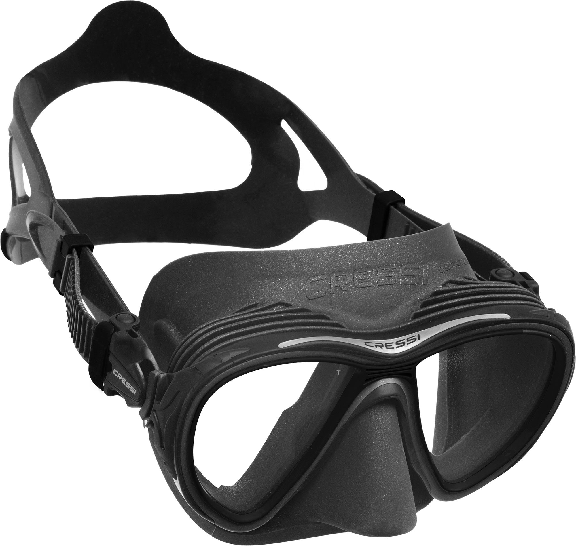 Image of Cressi Quantum Scuba Diving Mask - Black/Black