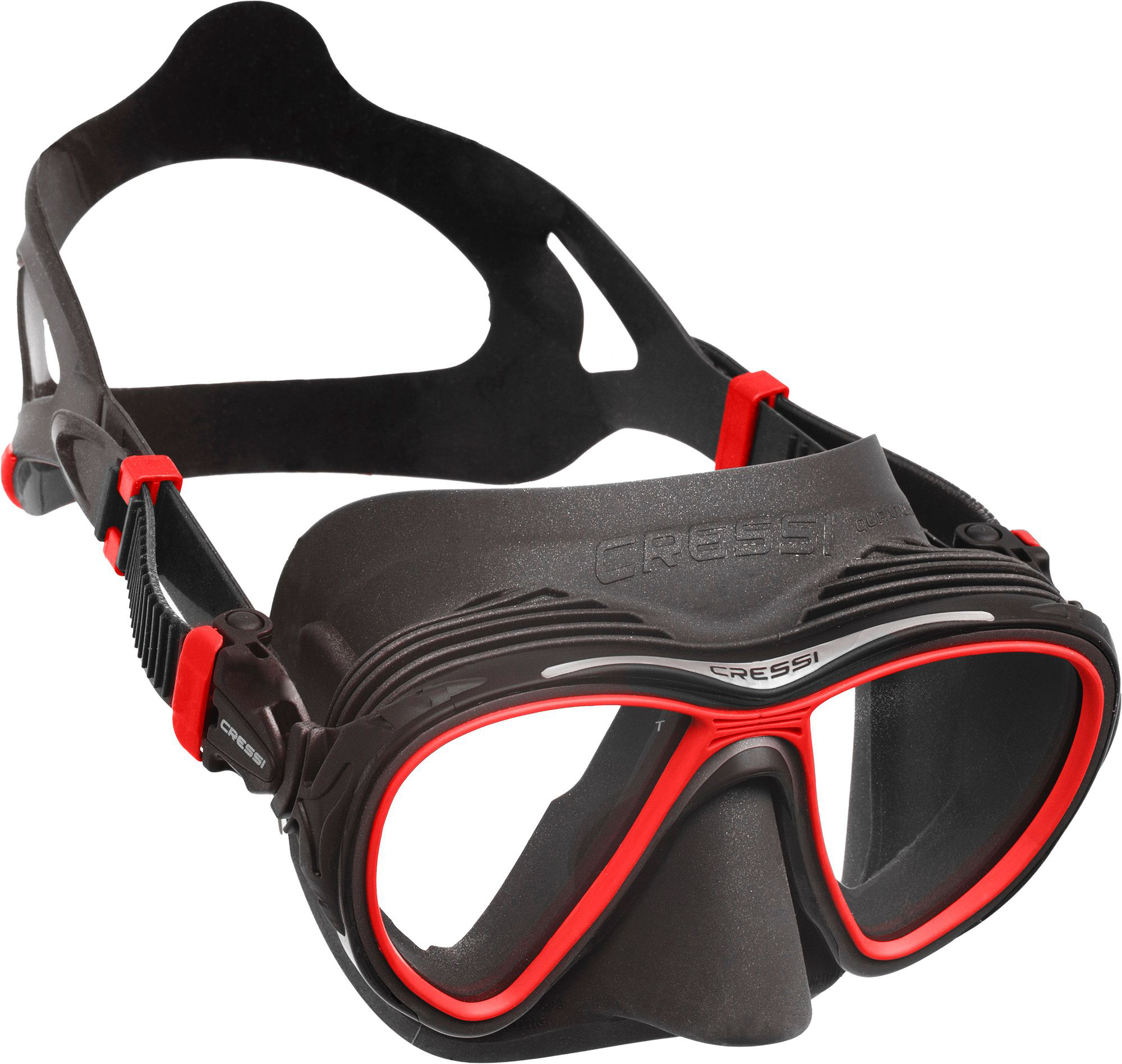 Image of Cressi Quantum Scuba Diving Mask - Black/Red