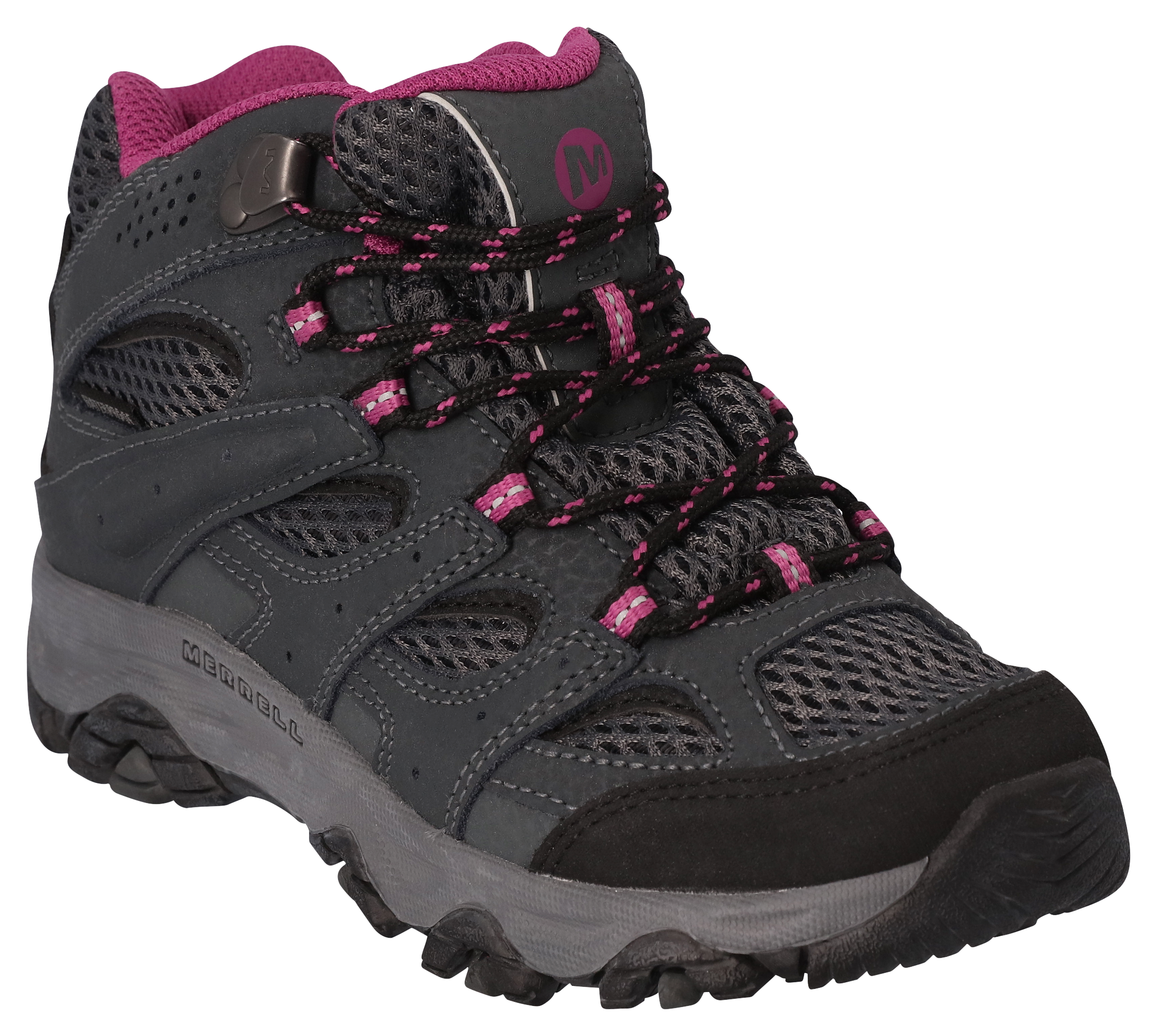 Image of Merrell Moab III Mid Waterproof Hiking Boots for Kids - Granite - 6 Kids