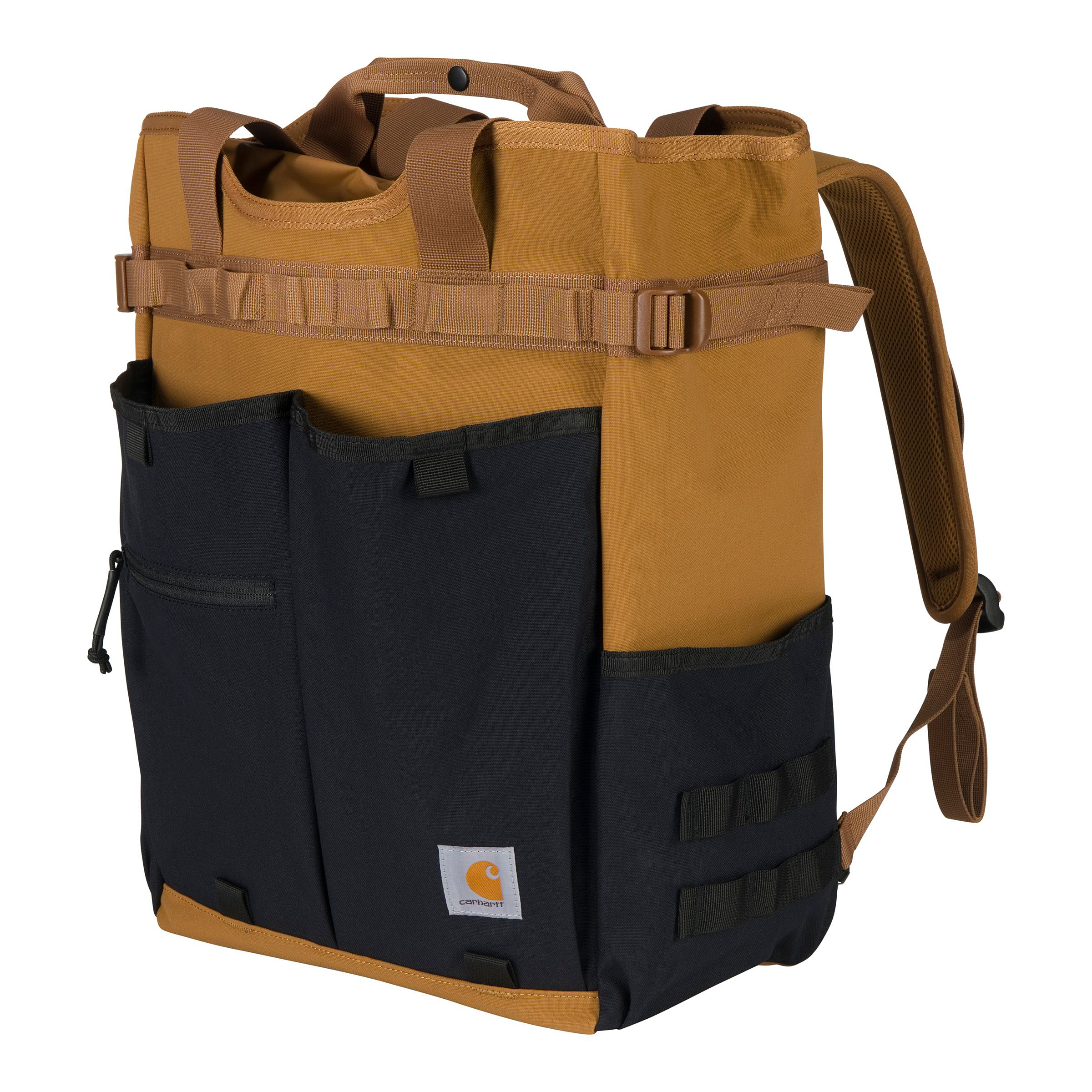 Image of Carhartt Rain Defender 28L Nylon Cinch-Top Convertible Tote - Carhartt Brown