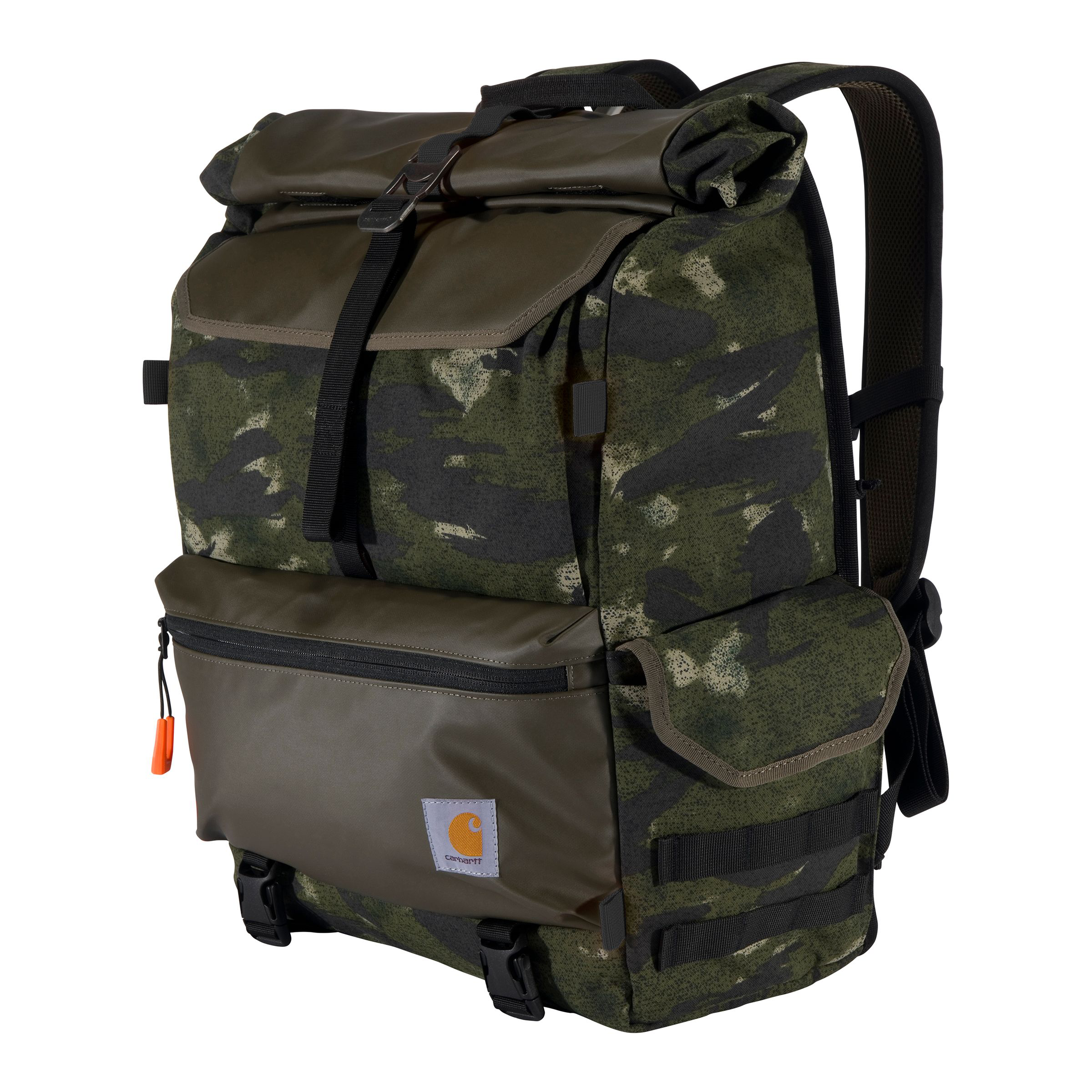 Image of Carhartt Rain Defender 40L Nylon Roll-Top Backpack - Blind Fatigue Camo