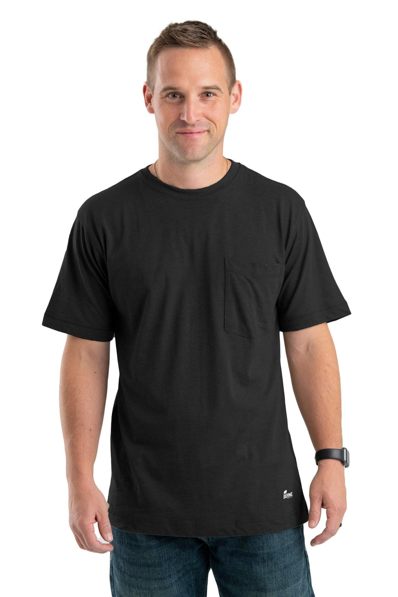 Image of Berne Performance Pocket Short-Sleeve T-Shirt - Black