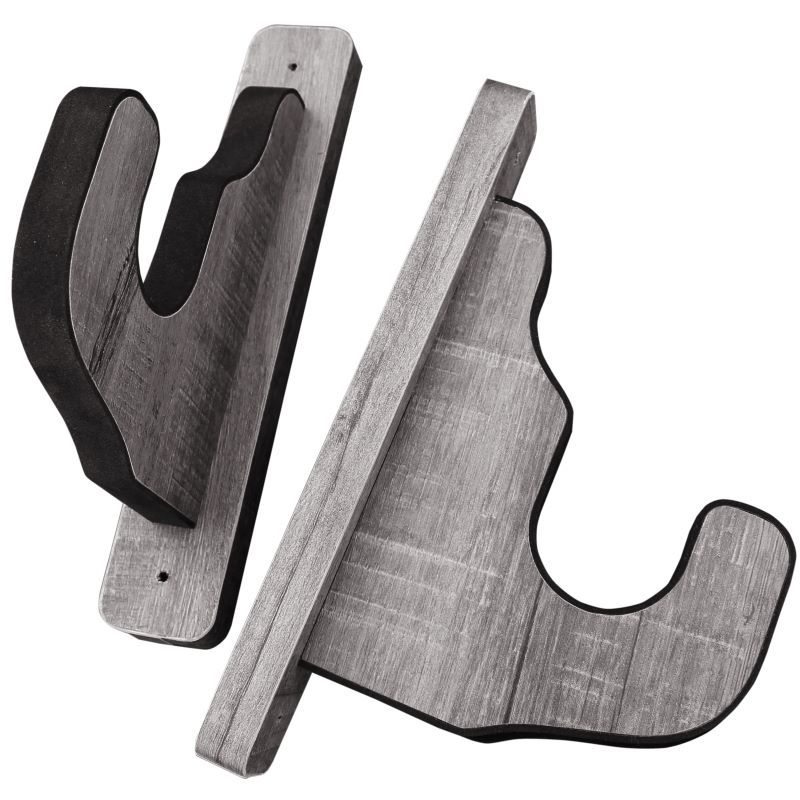 Rush Creek Creations 2-Piece Padded Gun Wall Display Hooks - Barn Wood - Rush Creek Creations