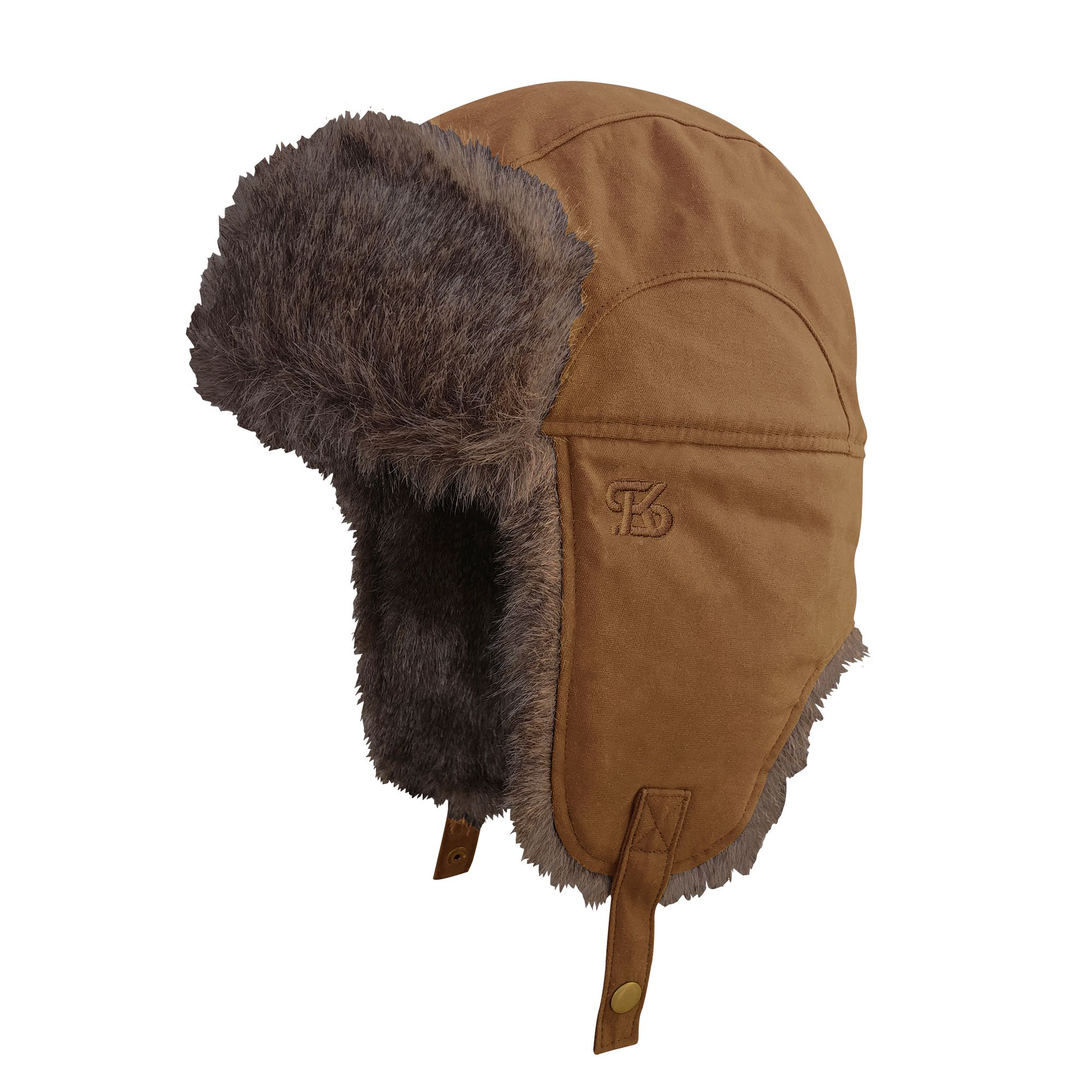 Image of Kanut Sports Waxed Cotton Trapper Hat - Caramel - M