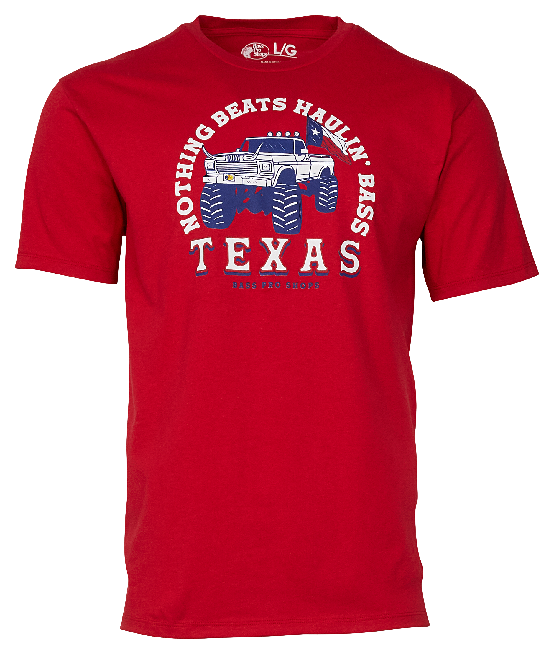 Image of Bass Pro Shops Texas Haulin Bass Short-Sleeve T-Shirt - Red