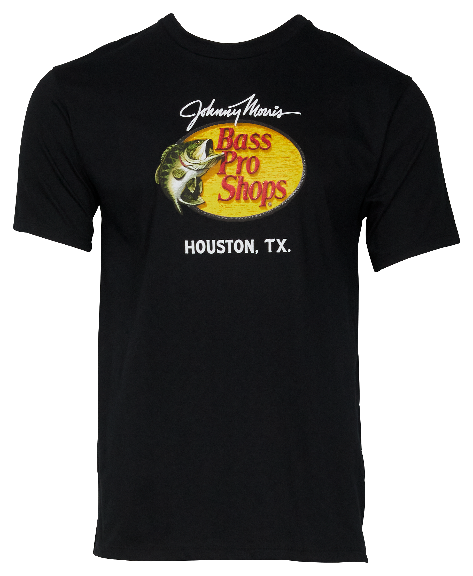 Image of Bass Pro Shops Houston Woodcut Short-Sleeve T-Shirt for Men - Black - XL