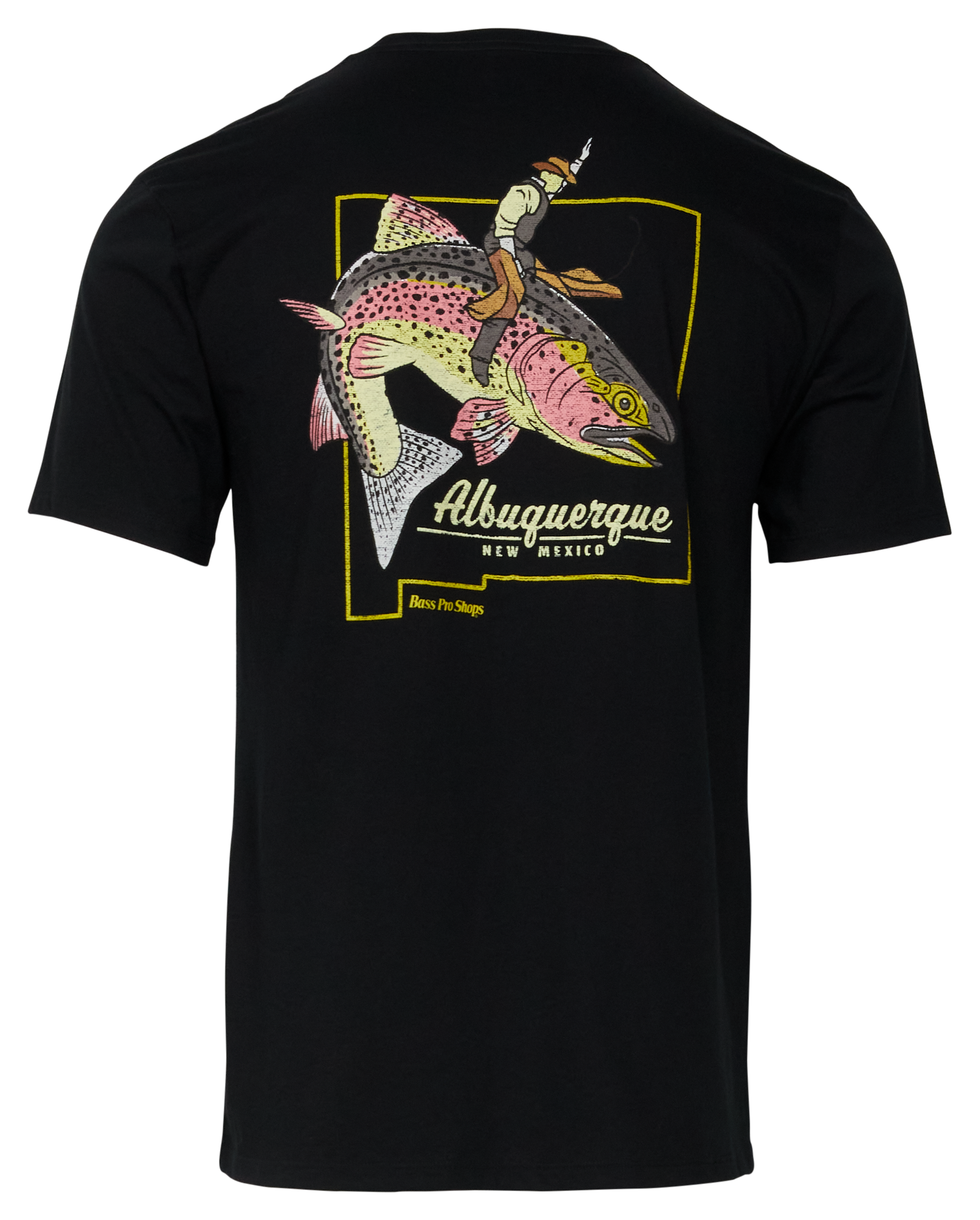 Bass Pro Shops New Mexico Cutthroat Cowboy Short-Sleeve T-Shirt for Men - Black - 3XL