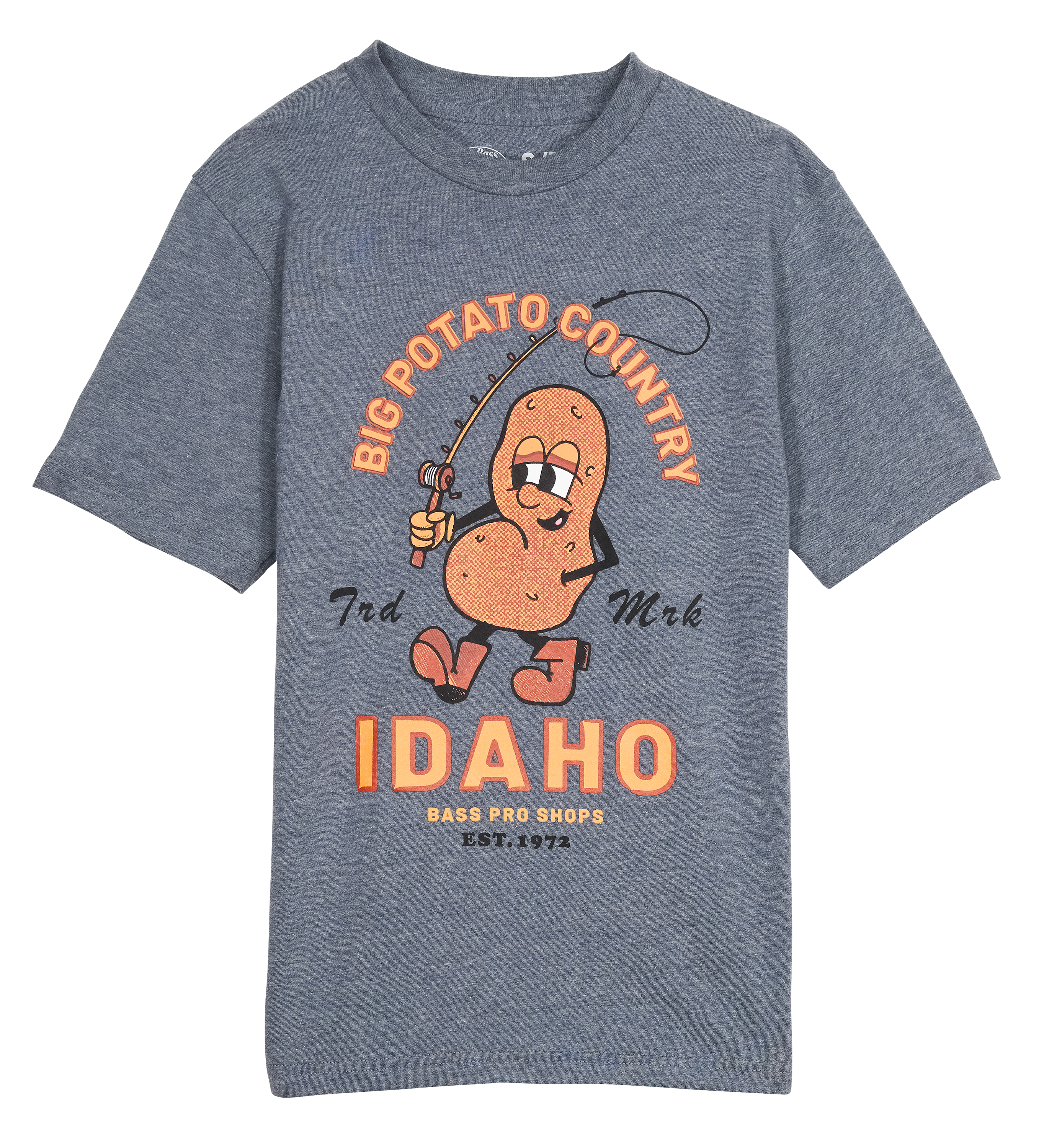 Image of Bass Pro Shops Idaho Potato Mascot Graphic Short-Sleeve T-Shirt for Kids - Athletic Heather
