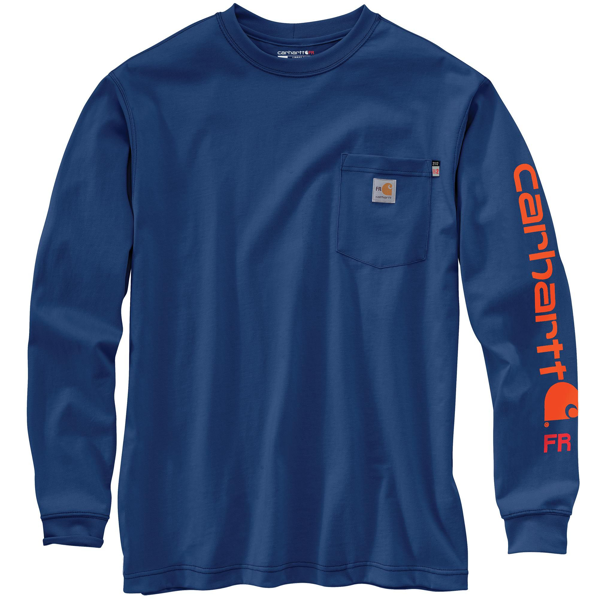 Carhartt Force Flame-Resistant Loose-Fit Midweight Logo Graphic Long-Sleeve T-Shirt for Men - Lakeshore - LT