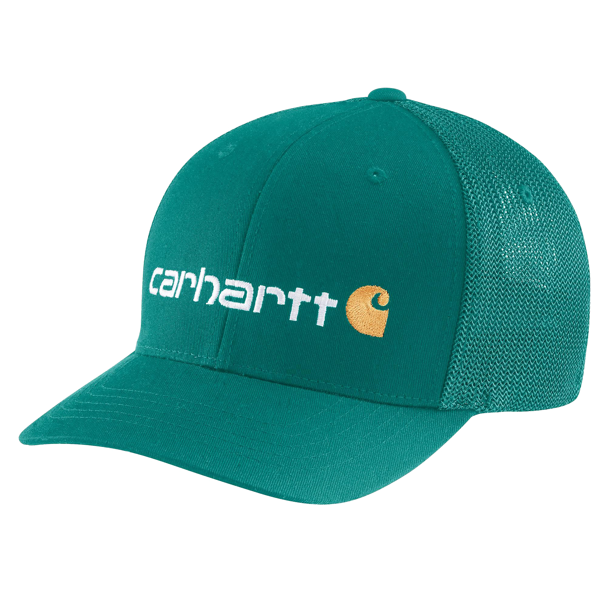 Carhartt Rugged Flex Canvas Logo Graphic Mesh-Back Fitted Cap