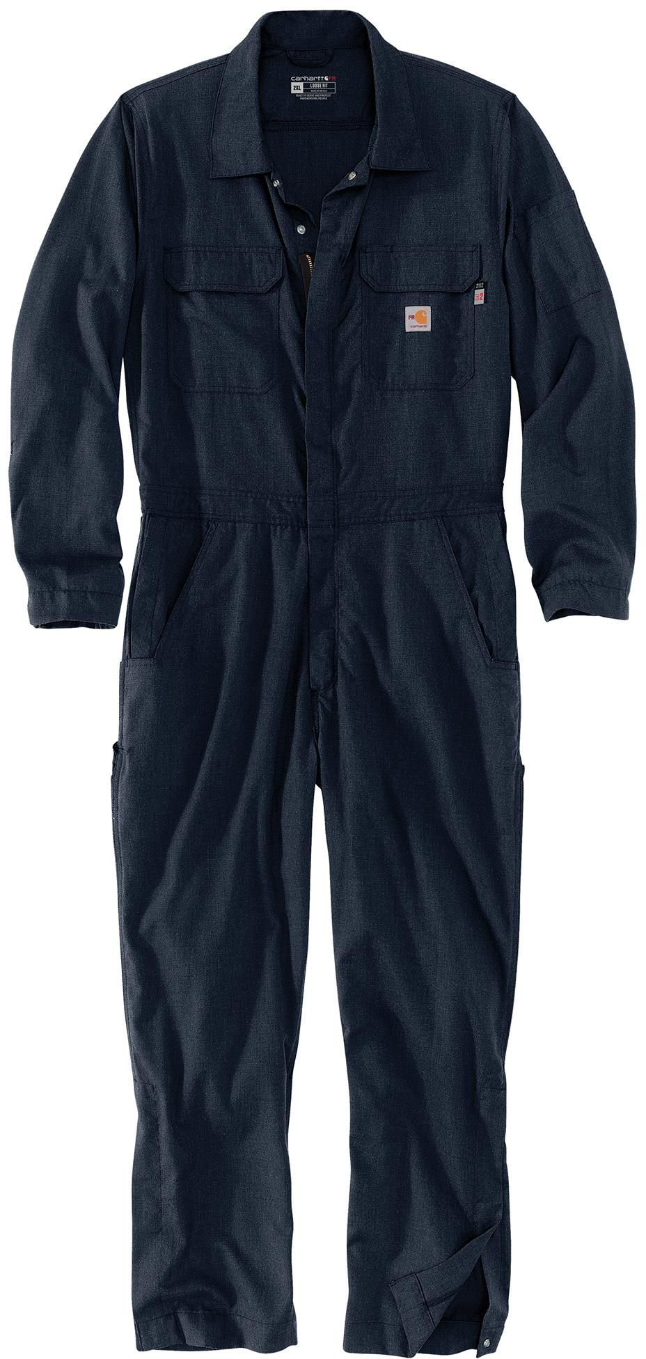 Carhartt Force Flame-Resistant Lightweight Loose-Fit Coveralls for Men - Navy - MT - Tall