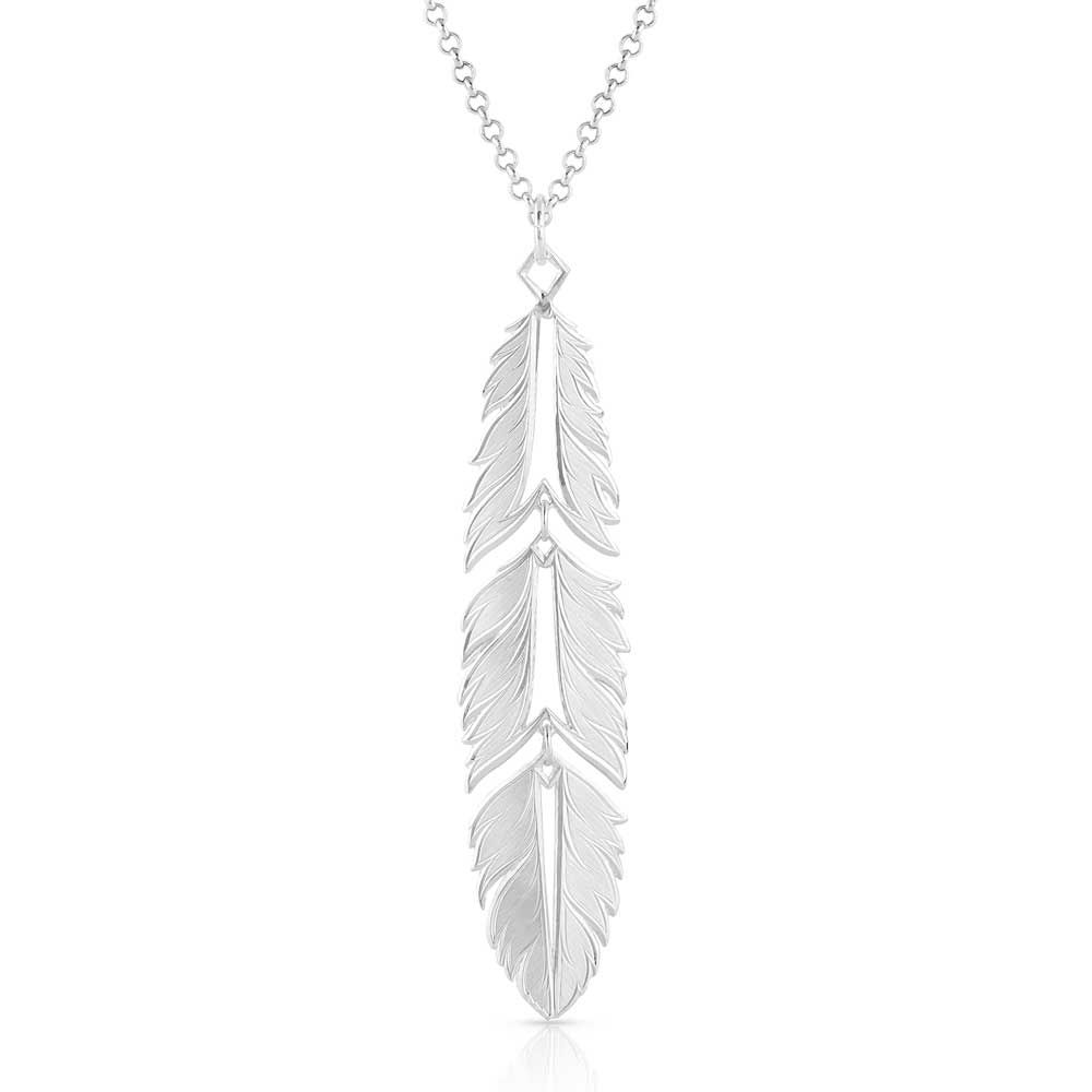 Image of Montana Silversmiths Freedom Feather American Made Necklace