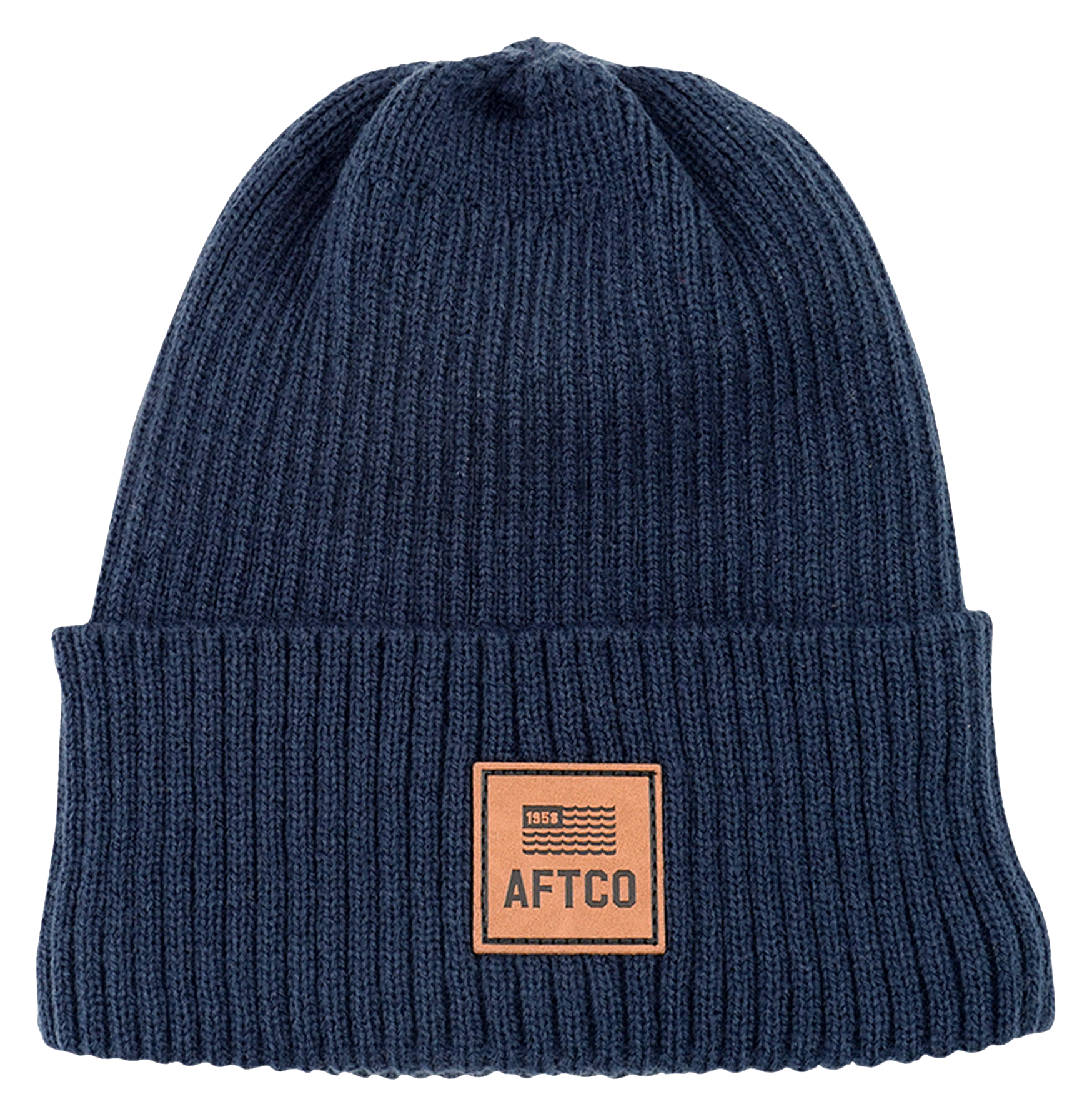 AFTCO Lemonade Leather Trucker Hat - Slate Blue