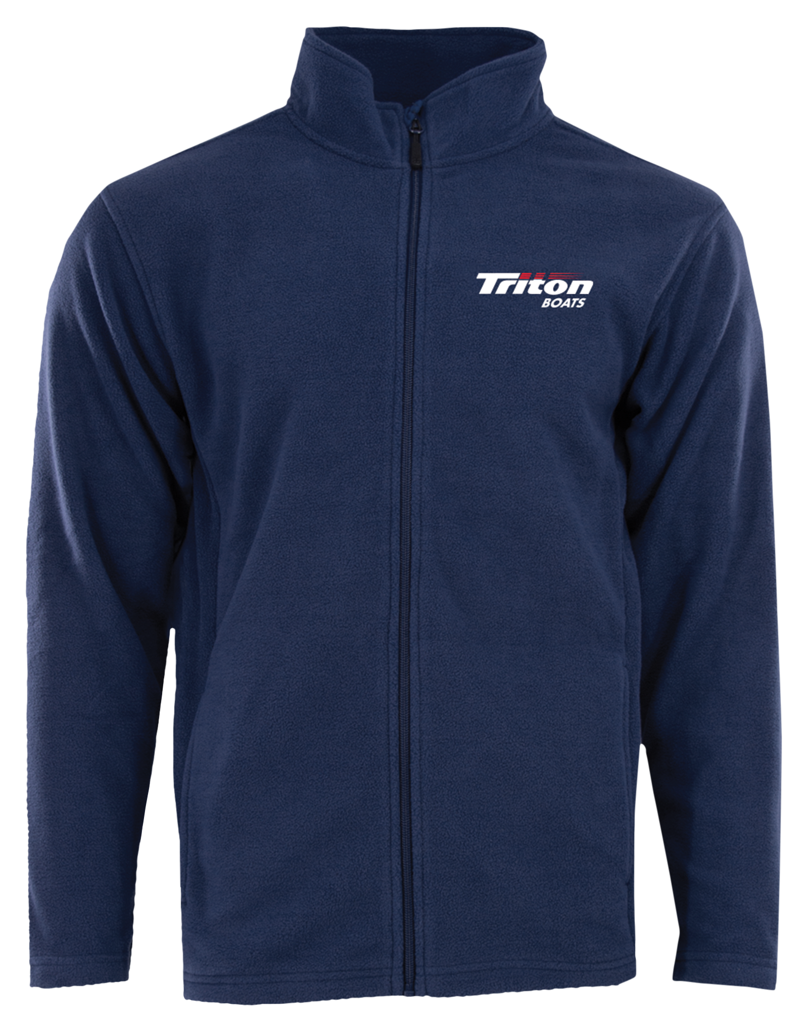 Image of Triton Boats Alpine Fleece Full-Zip Long-Sleeve Jacket for Men - Navy - S