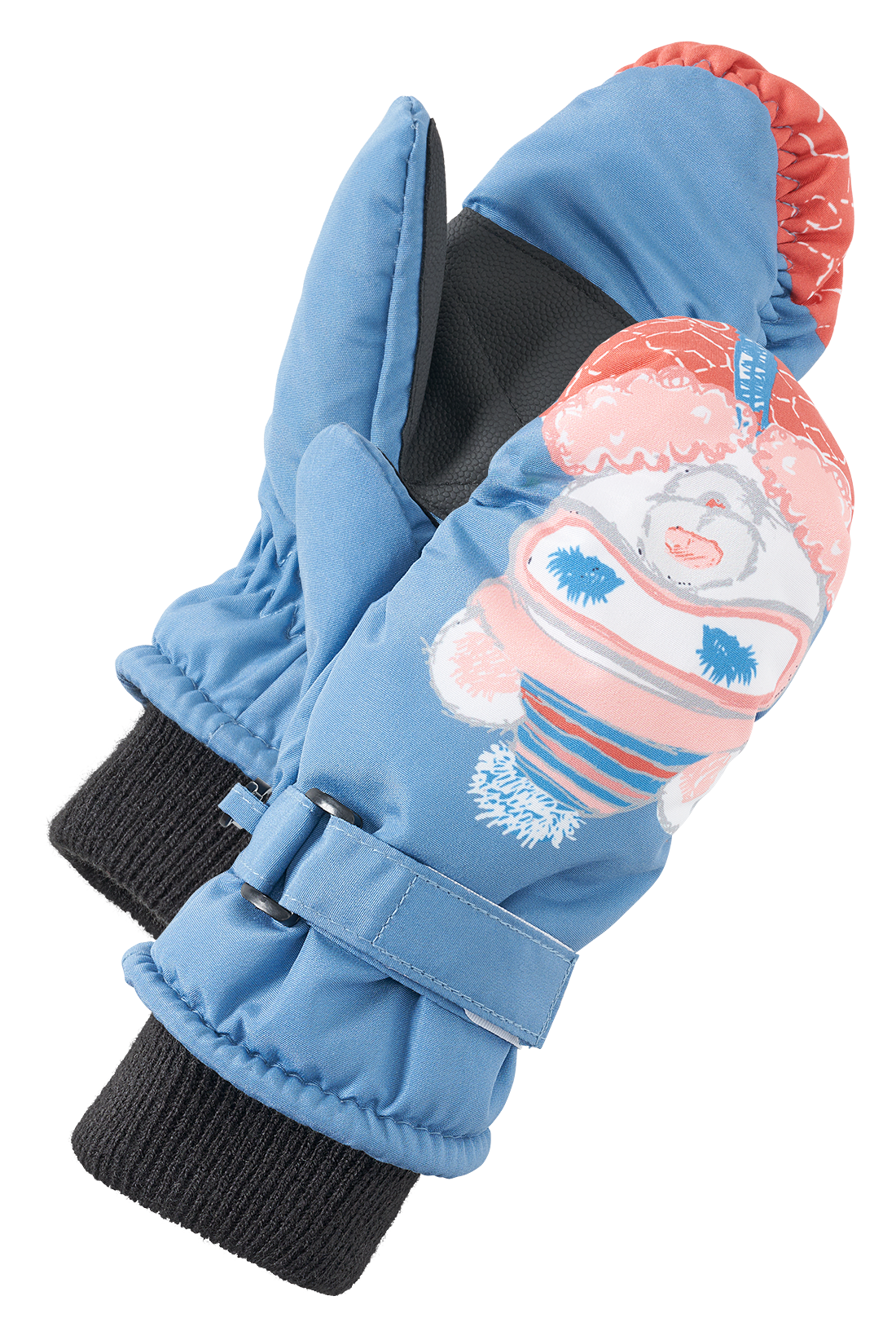 Image of Grand Sierra Graphic Logo Ski Mittens for Toddlers - Light Blue