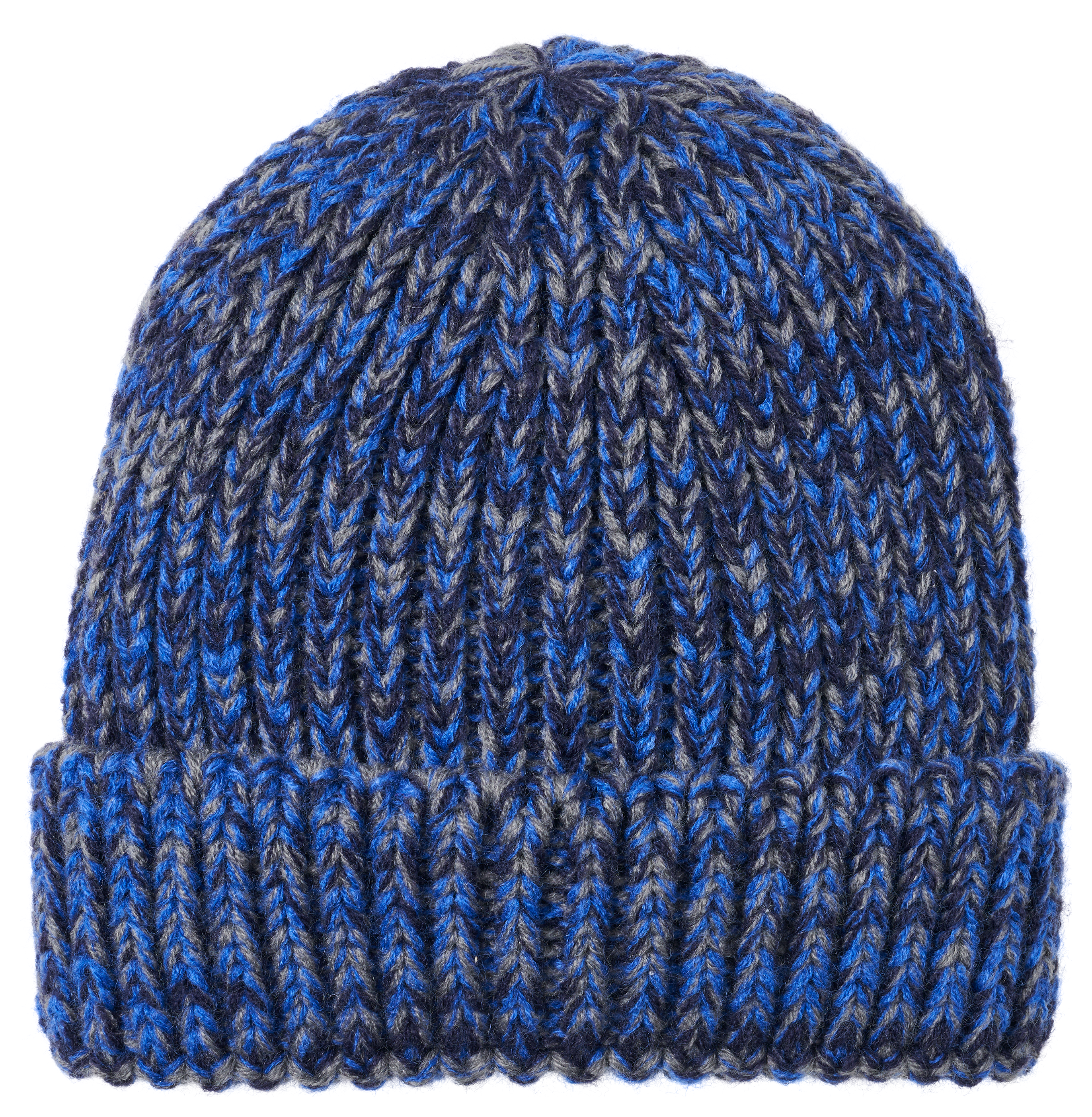 Image of Grand Sierra Marled Cuffed Beanie for Kids - Deep Water Blue