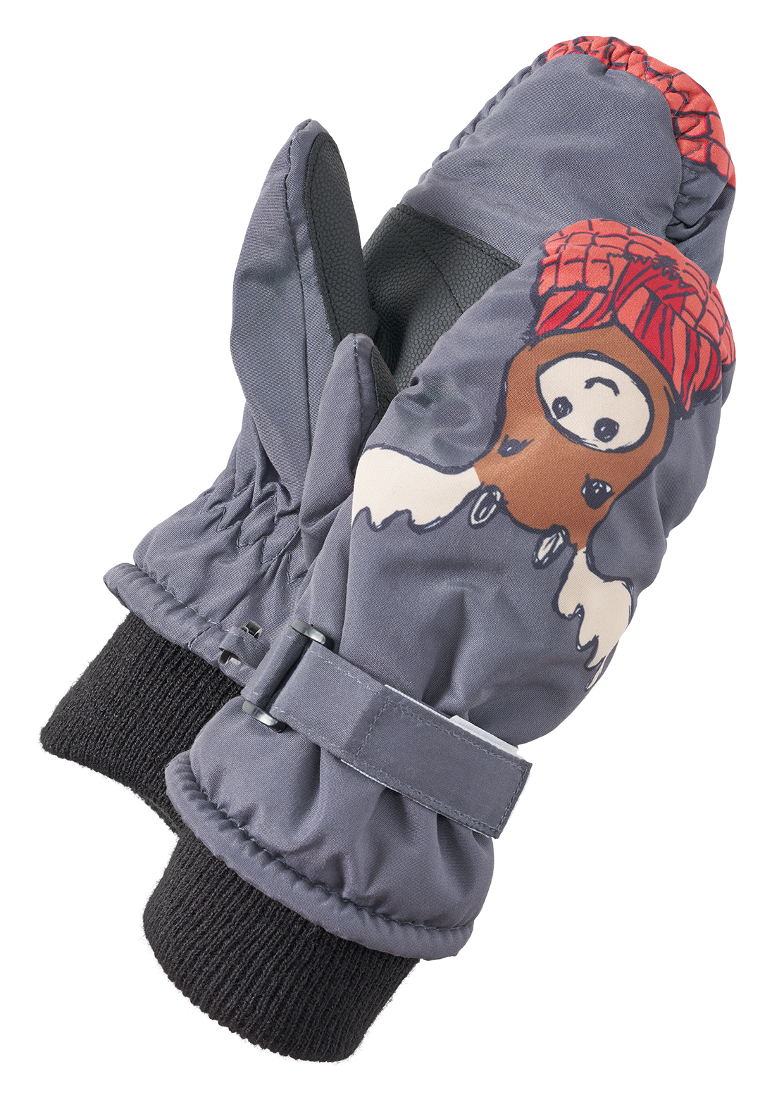 Image of Grand Sierra Graphic Logo Ski Mittens for Toddlers - Gray