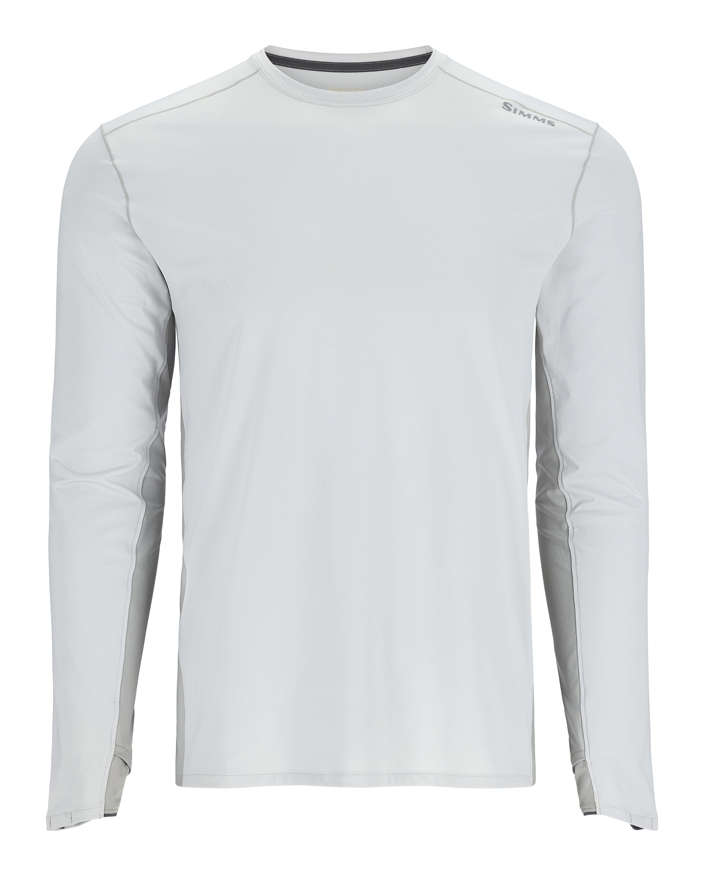 Image of Simms SolarFlex Long-Sleeve Shirt for Men - Sterling/Cinder
