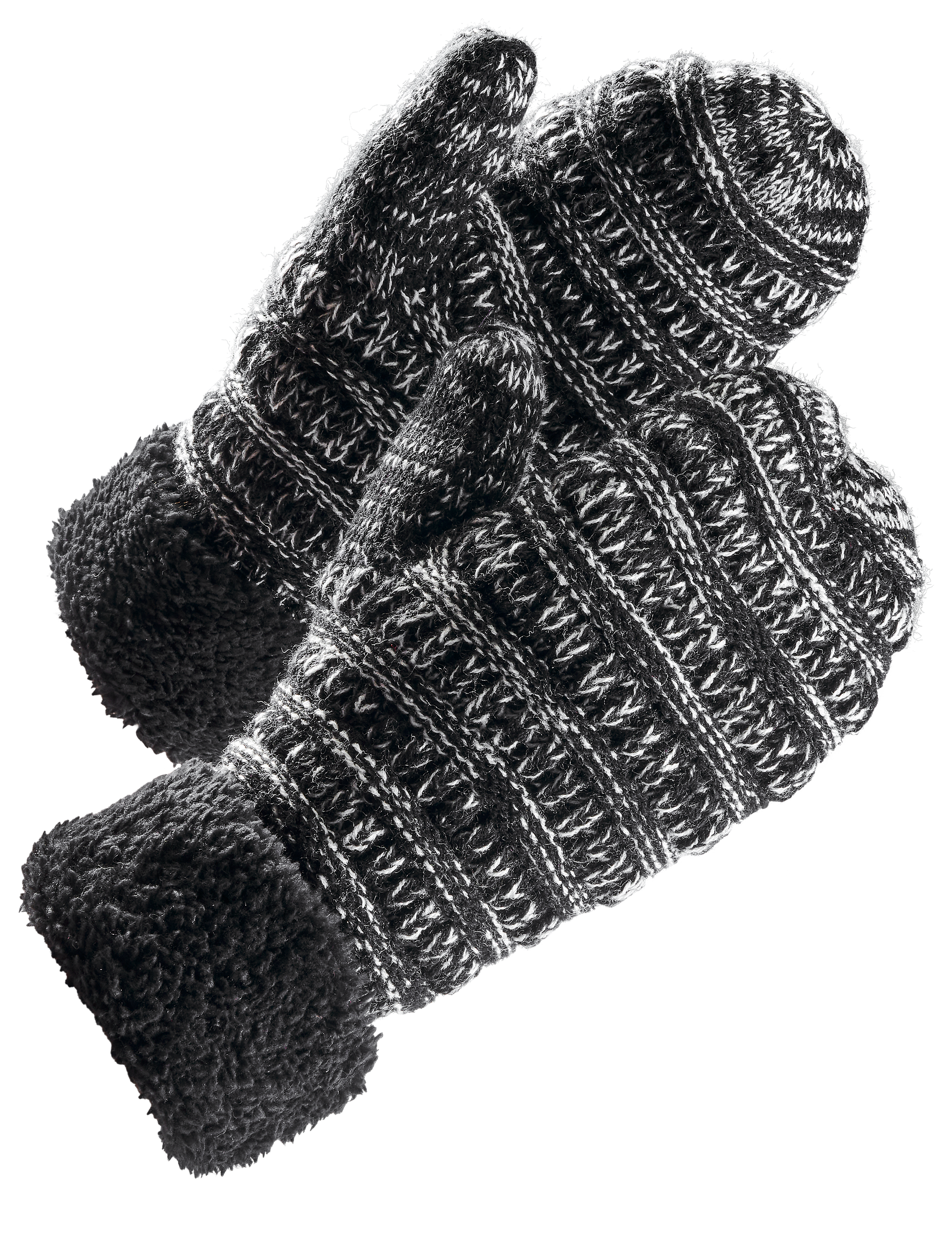 NATURAL REFLECTIONS Marled Knit Mittens for Ladies