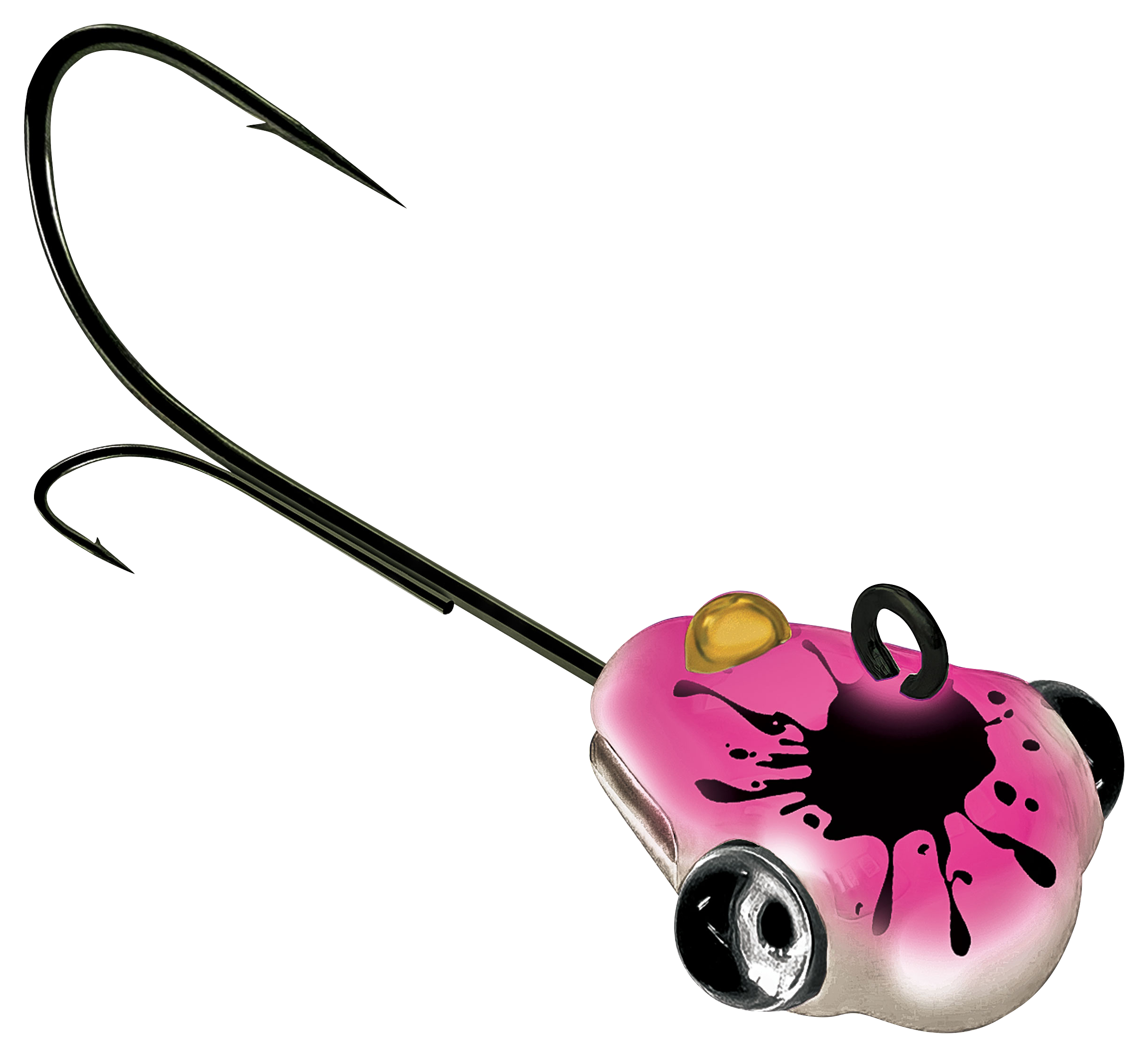 Image of "Acme Jack Knife Google Eye Dead Stick Jig - Pink Glow Splash - 1-1/2"", 1/8 oz."