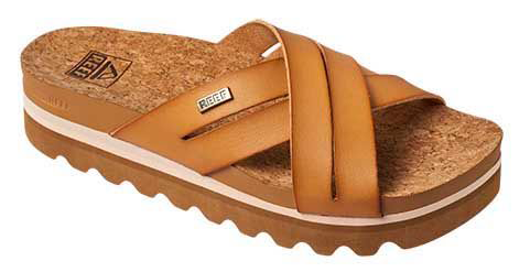 Image of Reef Cushion Bloom Hi Slide Sandals for Ladies - Natural - 10M
