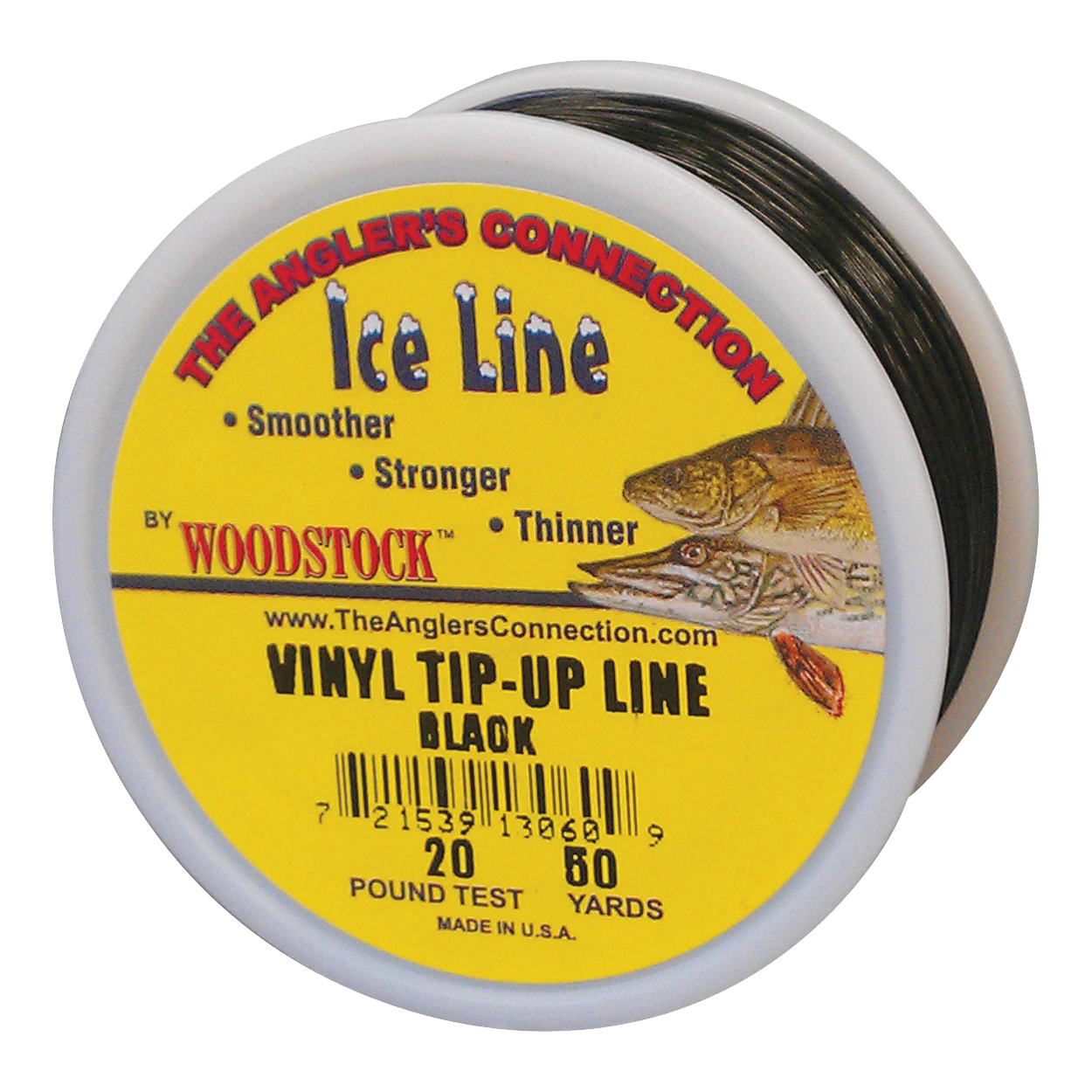 Image of Woodstock Vinyl-Coated Tip-Up Ice Line - 20 lb. 100 Yards