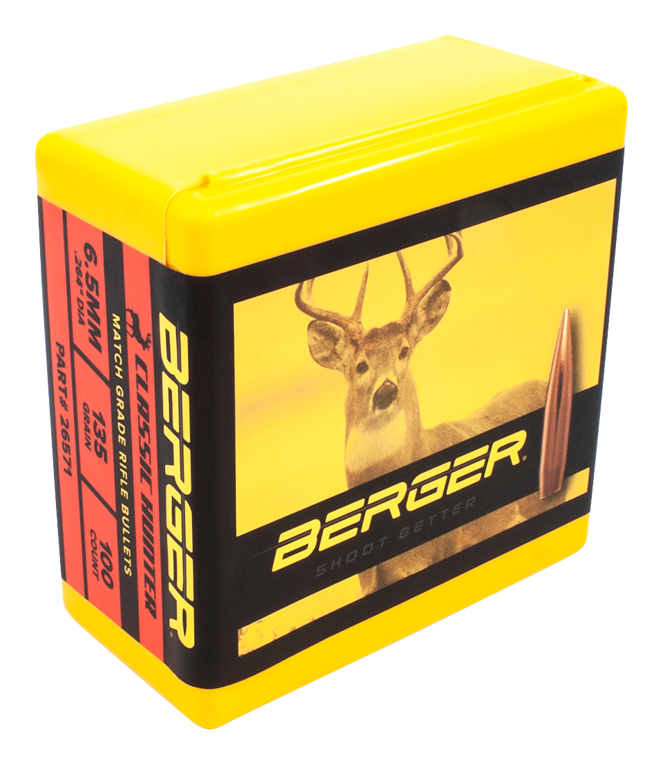 Image of Berger Classic Hunter Bullets - 6.5mm - 135 Grain - Boat Tail