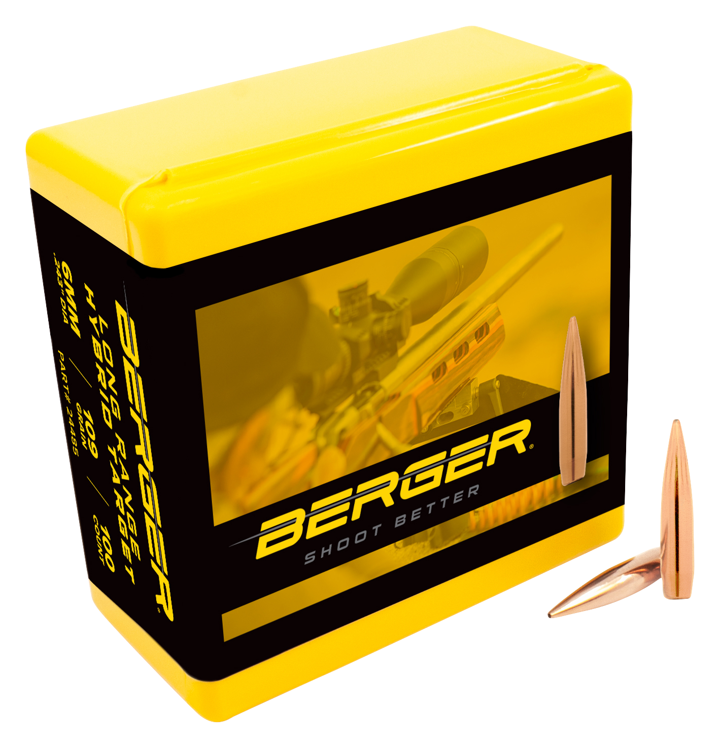 Berger LR Hybrid Target Bullets - 6mm - 109 Grain - 100 Rounds