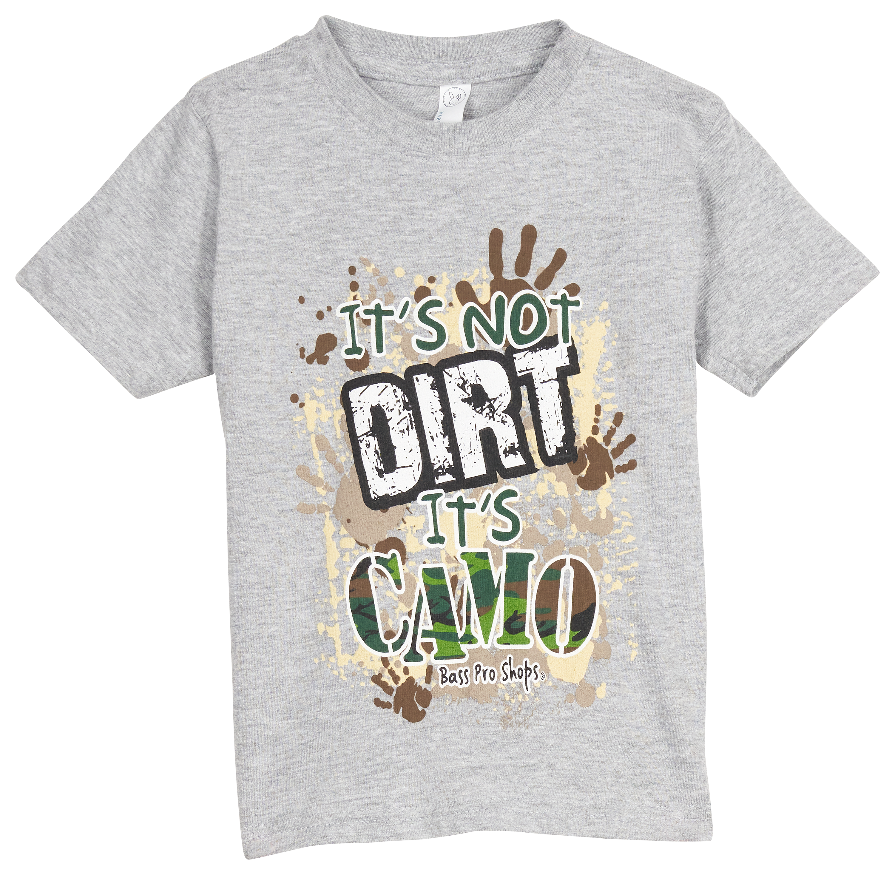 Bass Pro Shops It's Not Dirt It's Camo Short-Sleeve T-Shirt for Toddlers - Heather Grey - 4T