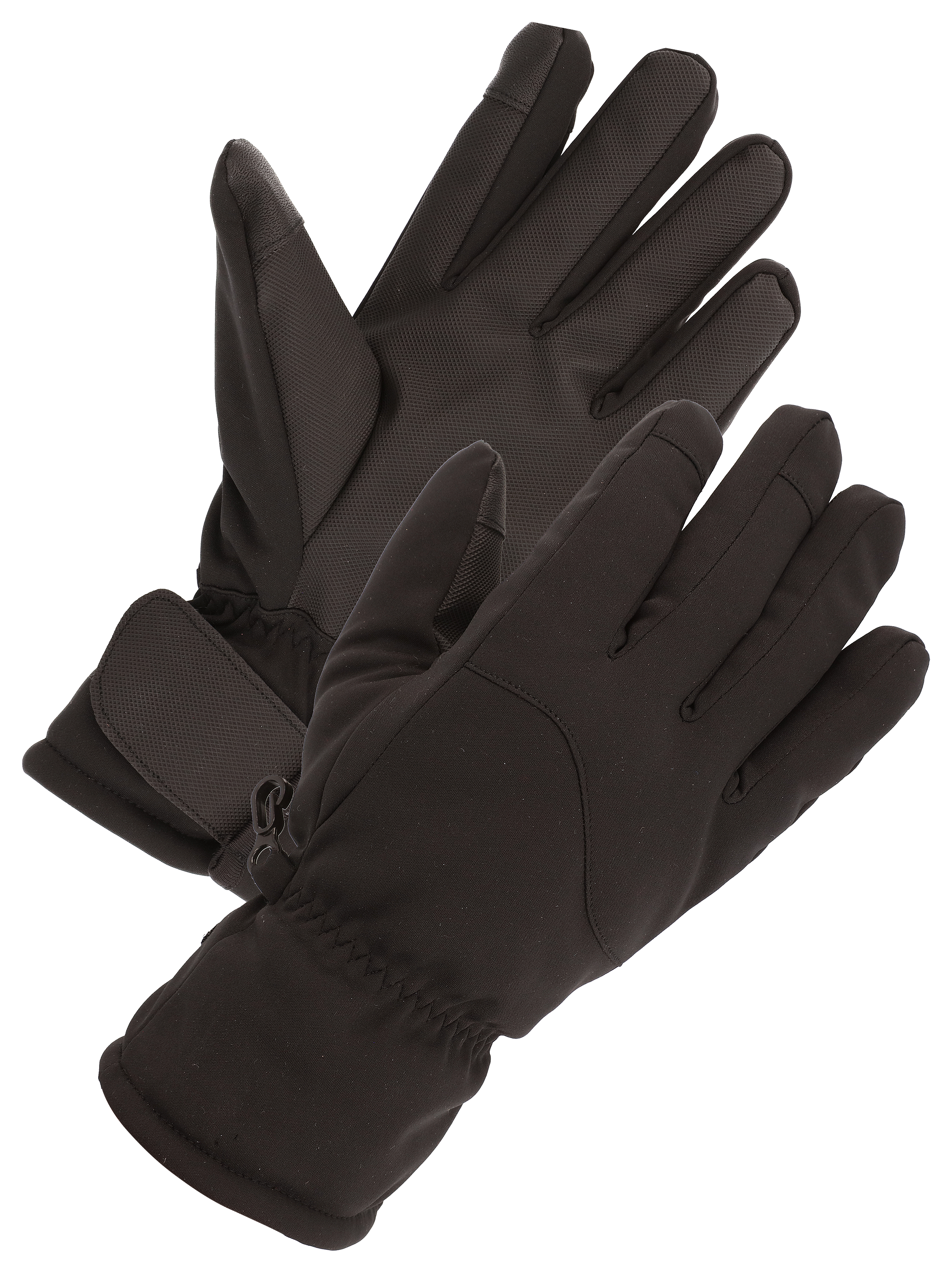 Image of Natural Reflections Softshell Commuter Gloves for Ladies - Black - L/XL