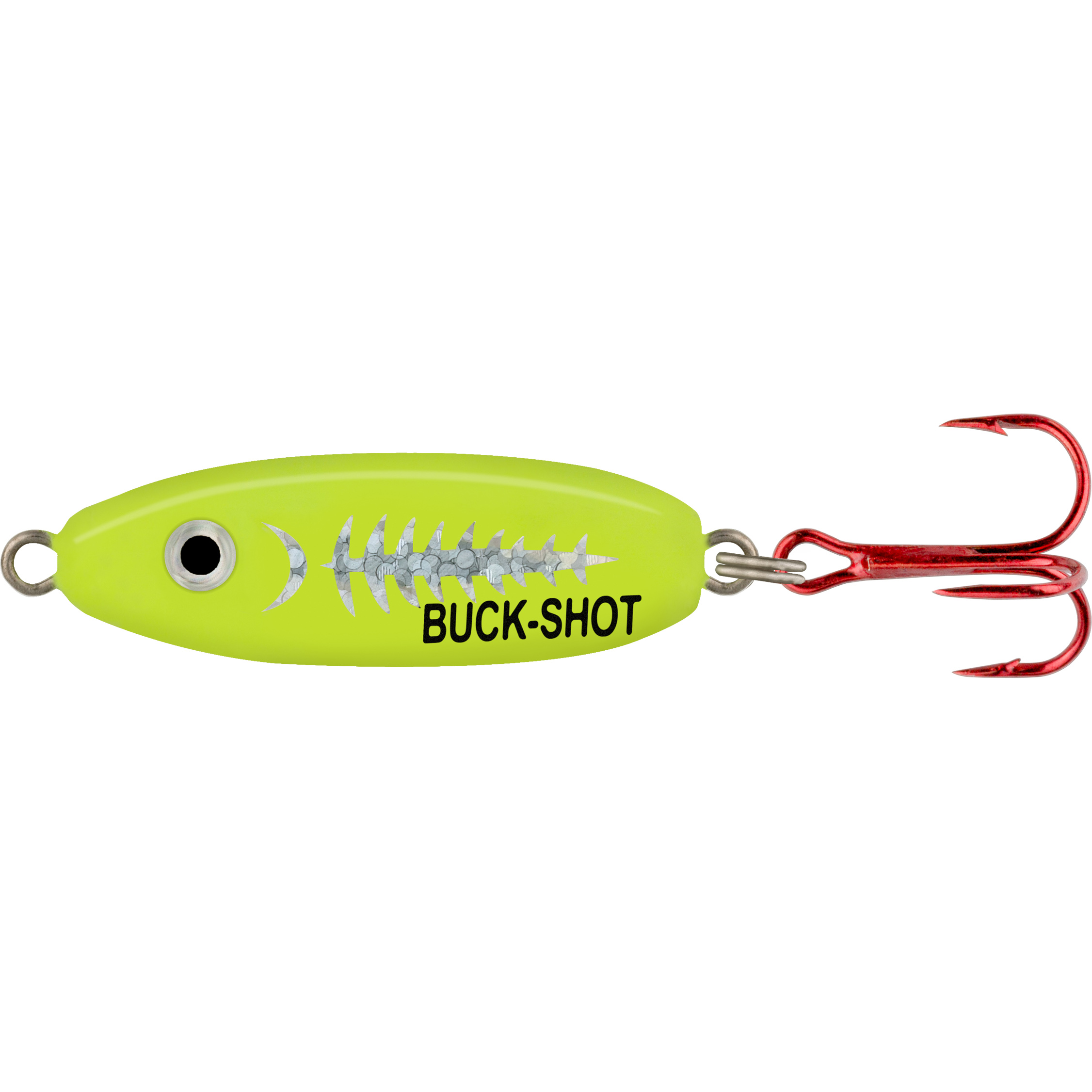 Image of Northland Fishing Tackle Buck-Shot Coffin Spoon - 1/4 oz. - Super-Glo Exo Chartreuse