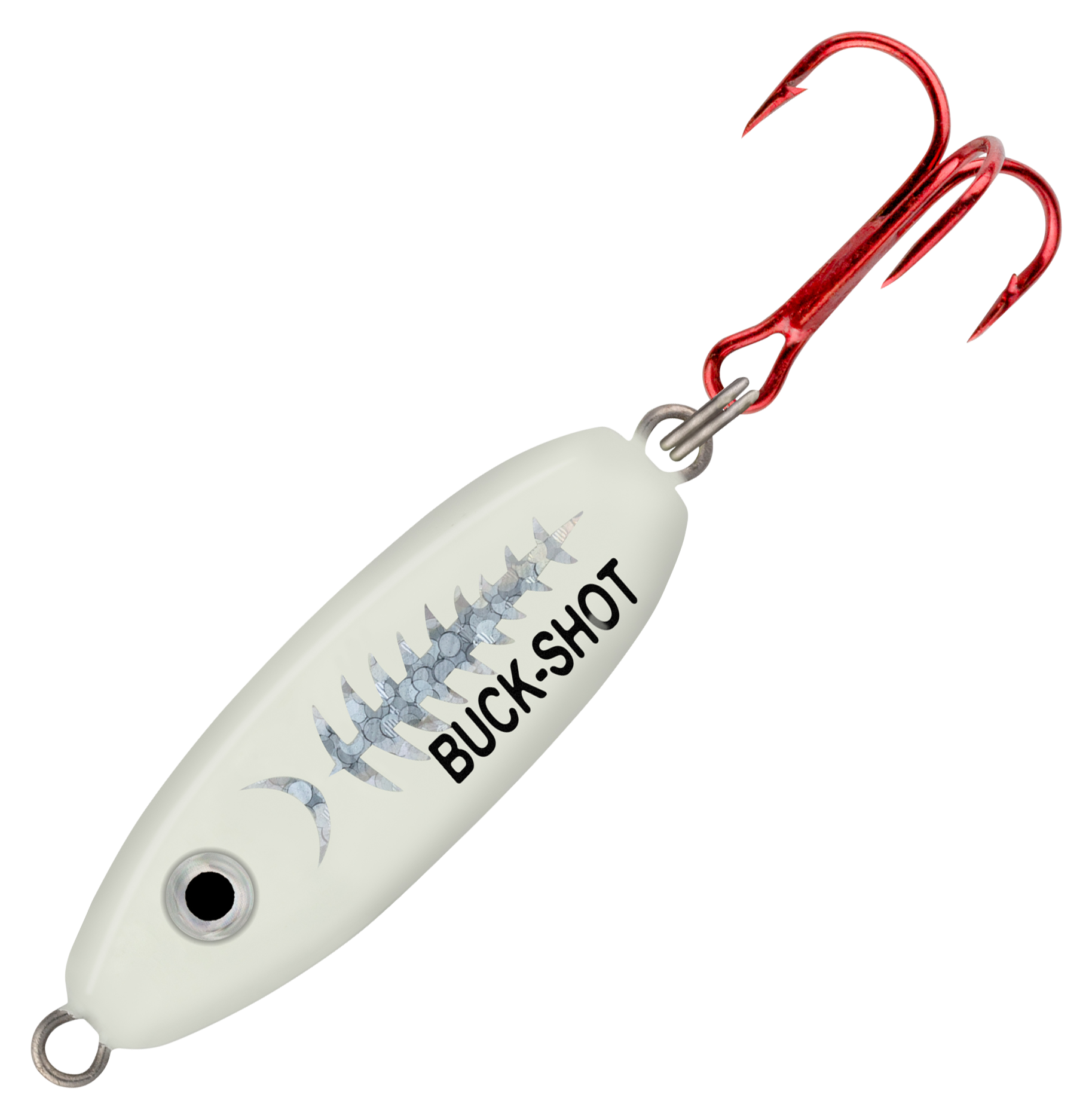 Image of Northland Fishing Tackle Buck-Shot Coffin Spoon - 1/4 oz. - Super-Glo Exo White