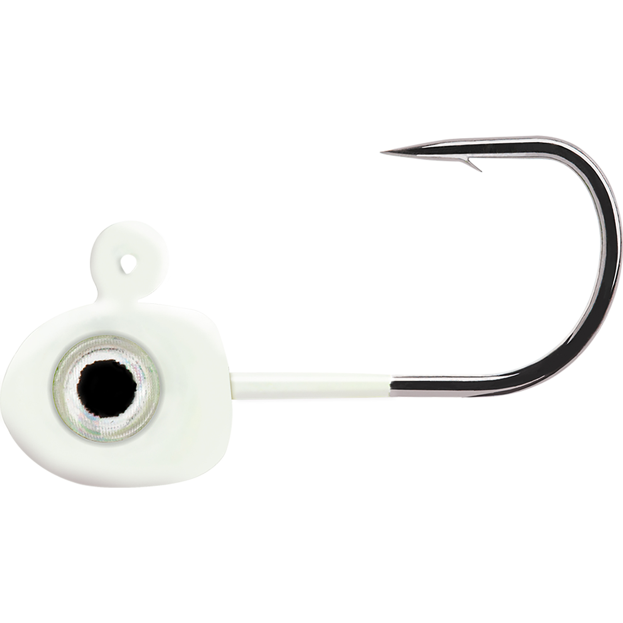 Image of Northland Fishing Tackle Tungsten Flat Fry Jighead - Glo White - #10 1/16 oz.