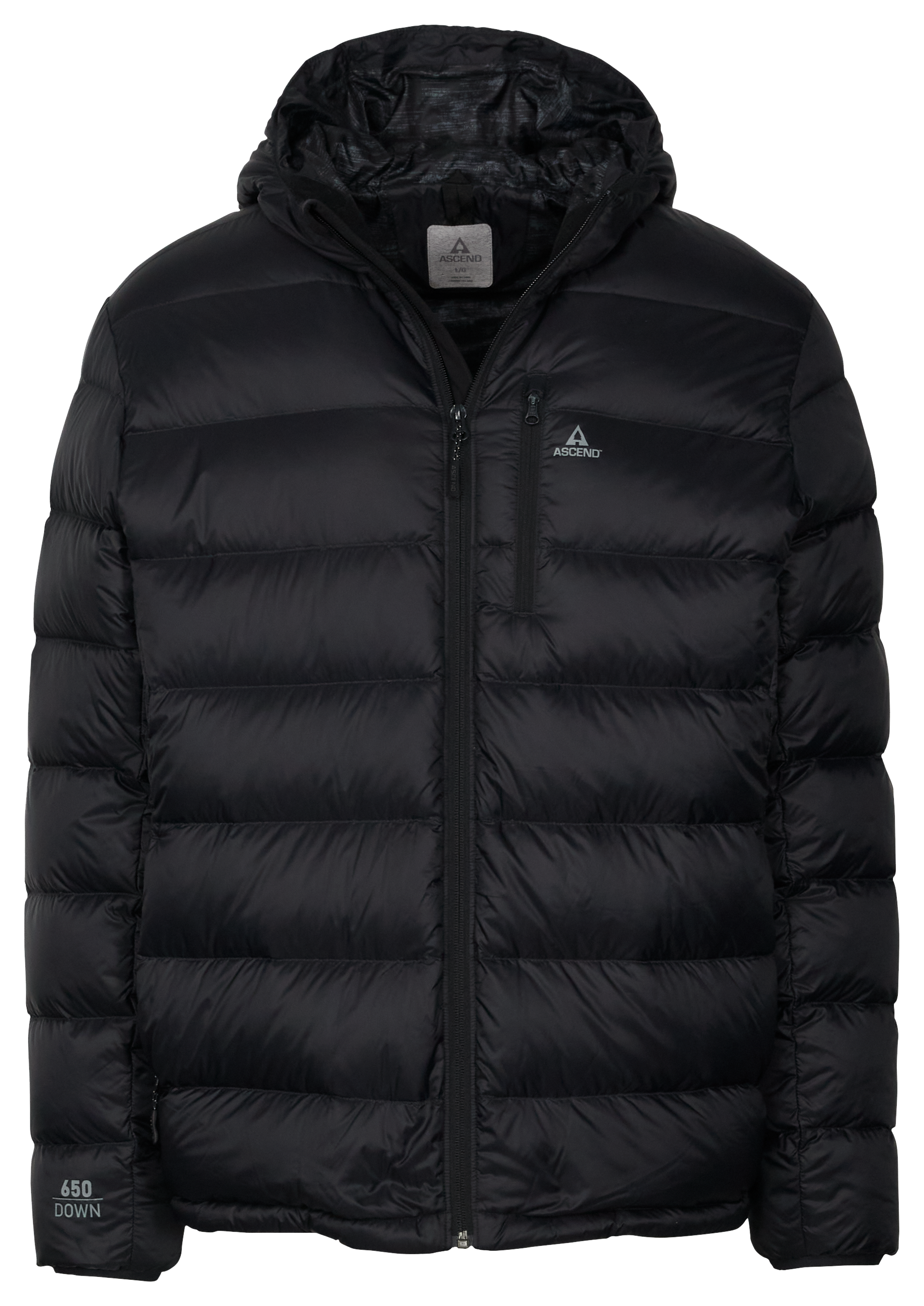 Image of Ascend Down Hooded Jacket for Men - Black - S