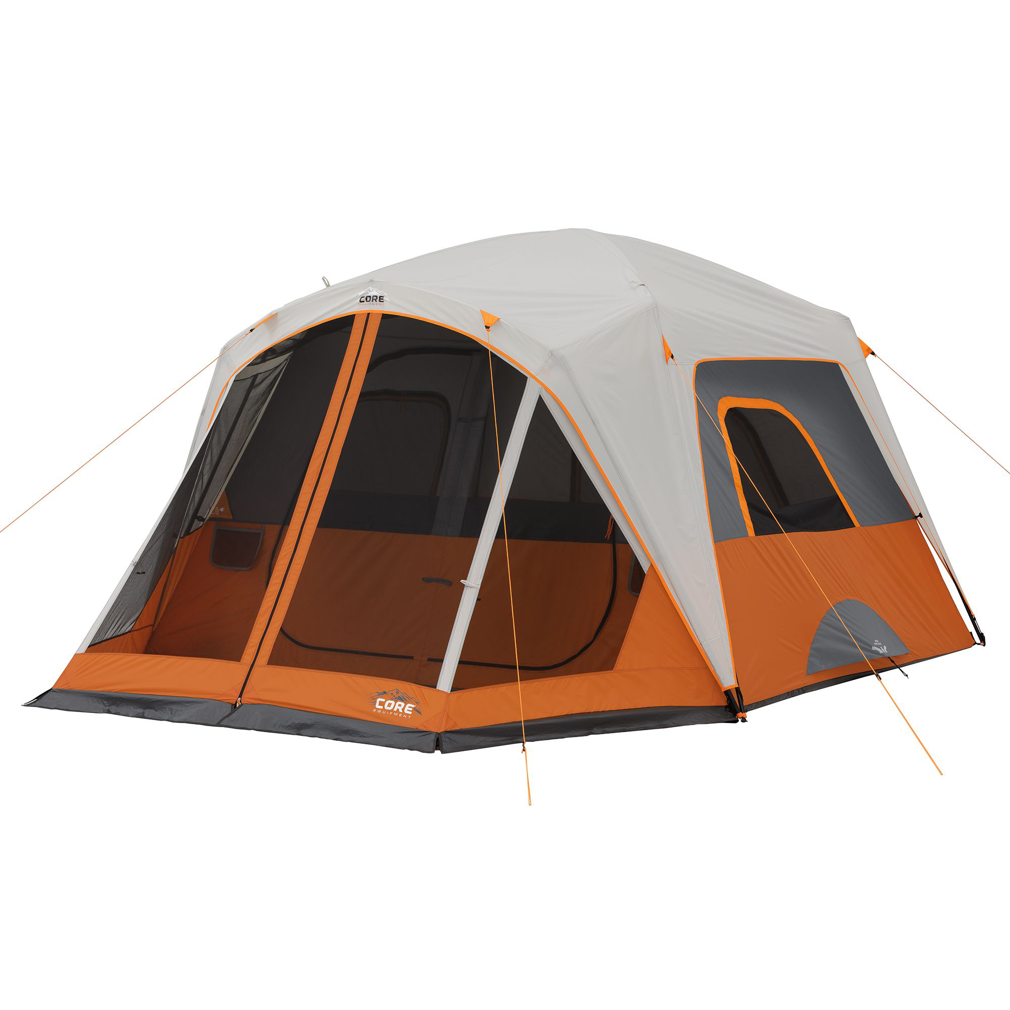 Core Equipment 6-Person Straight Wall Cabin Tent with Screen Room