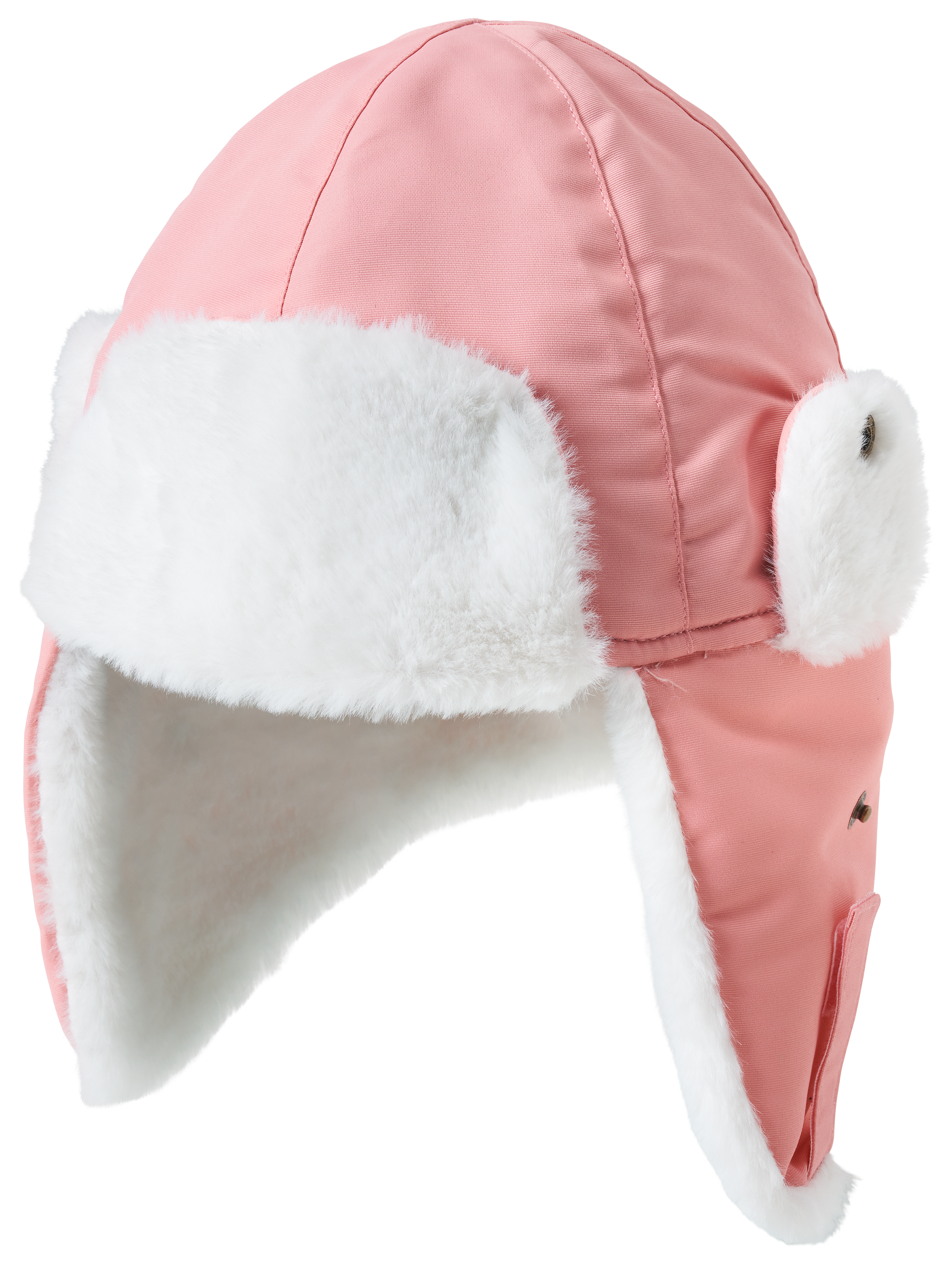 Image of Grand Sierra Faux Fur Aviator Hat for Toddlers - Coral Almond