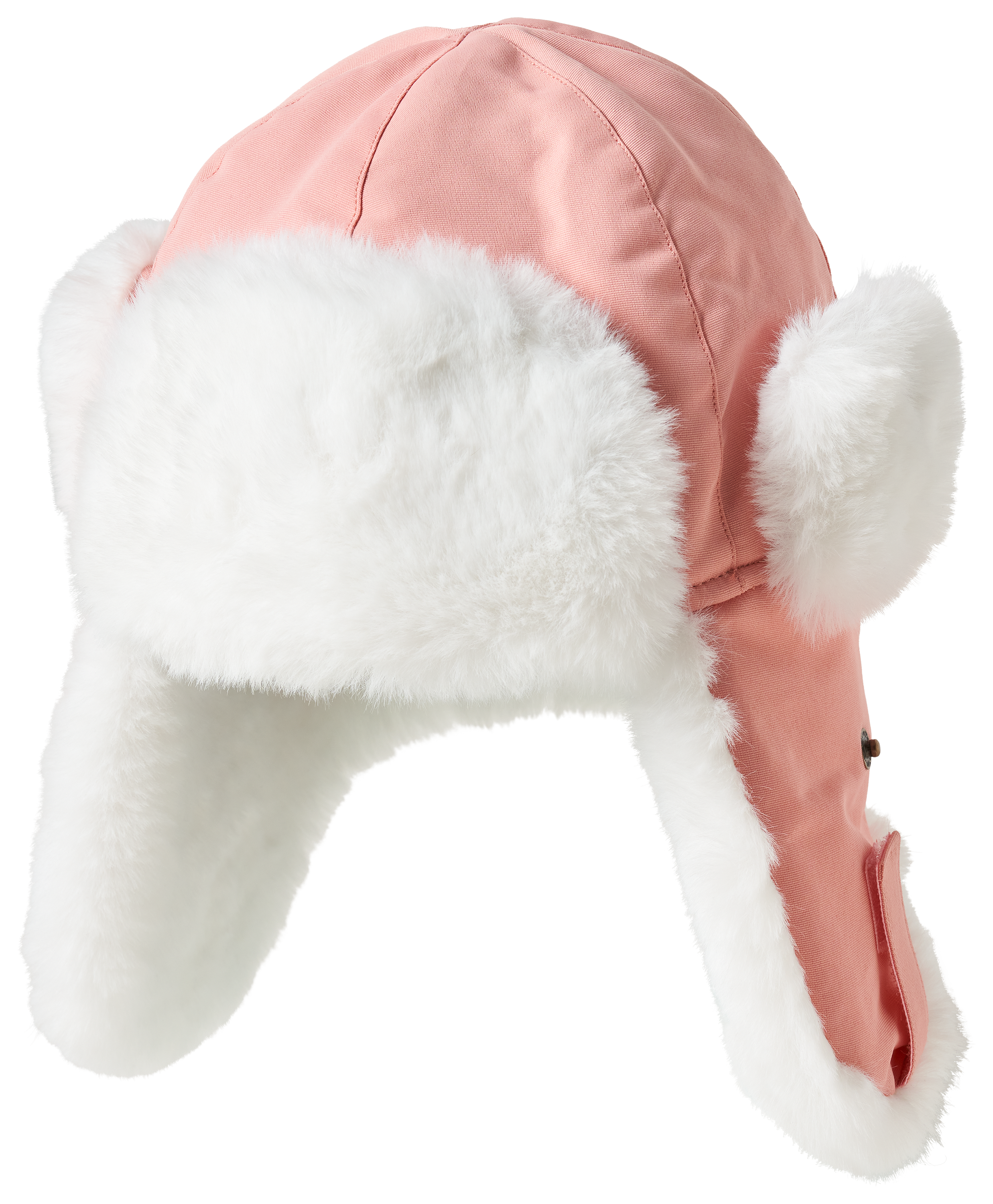 Image of Grand Sierra Faux Fur Aviator Hat for Kids - Coral Almond