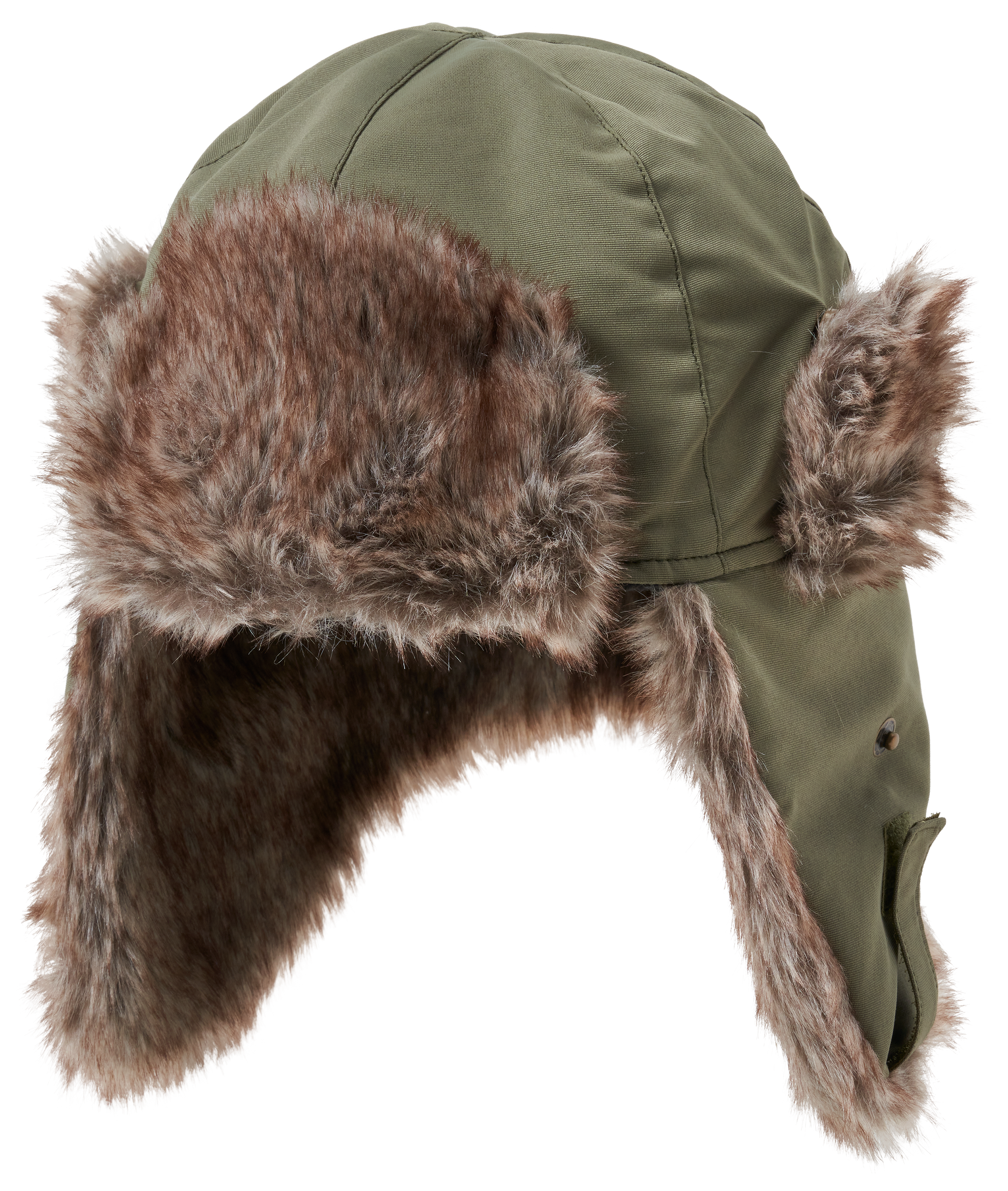 Image of Grand Sierra Faux Fur Aviator Hat for Toddlers - Olive