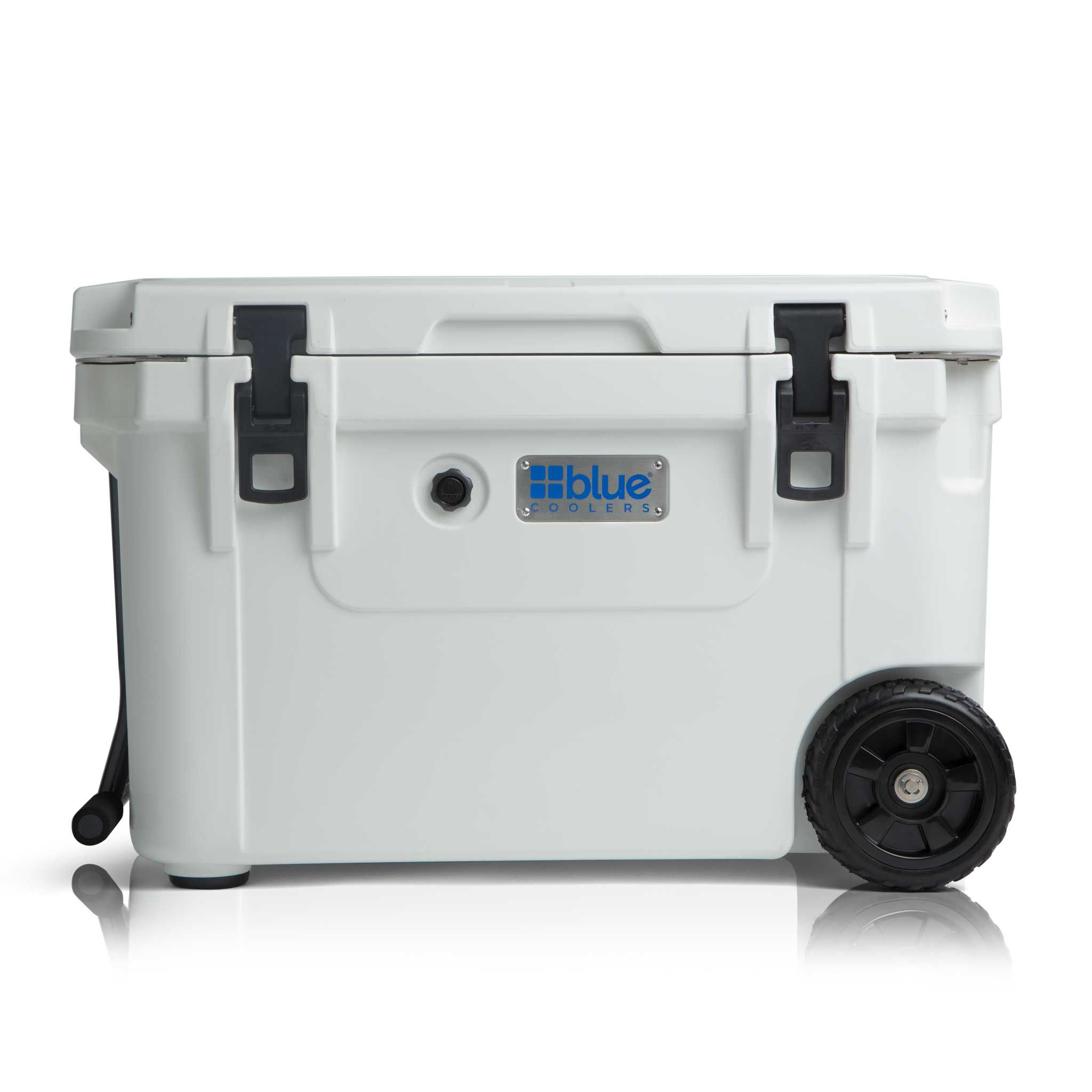 Image of Blue Coolers 60-Qt. Ice Vault Roto-Molded Wheeled Cooler - Arctic White