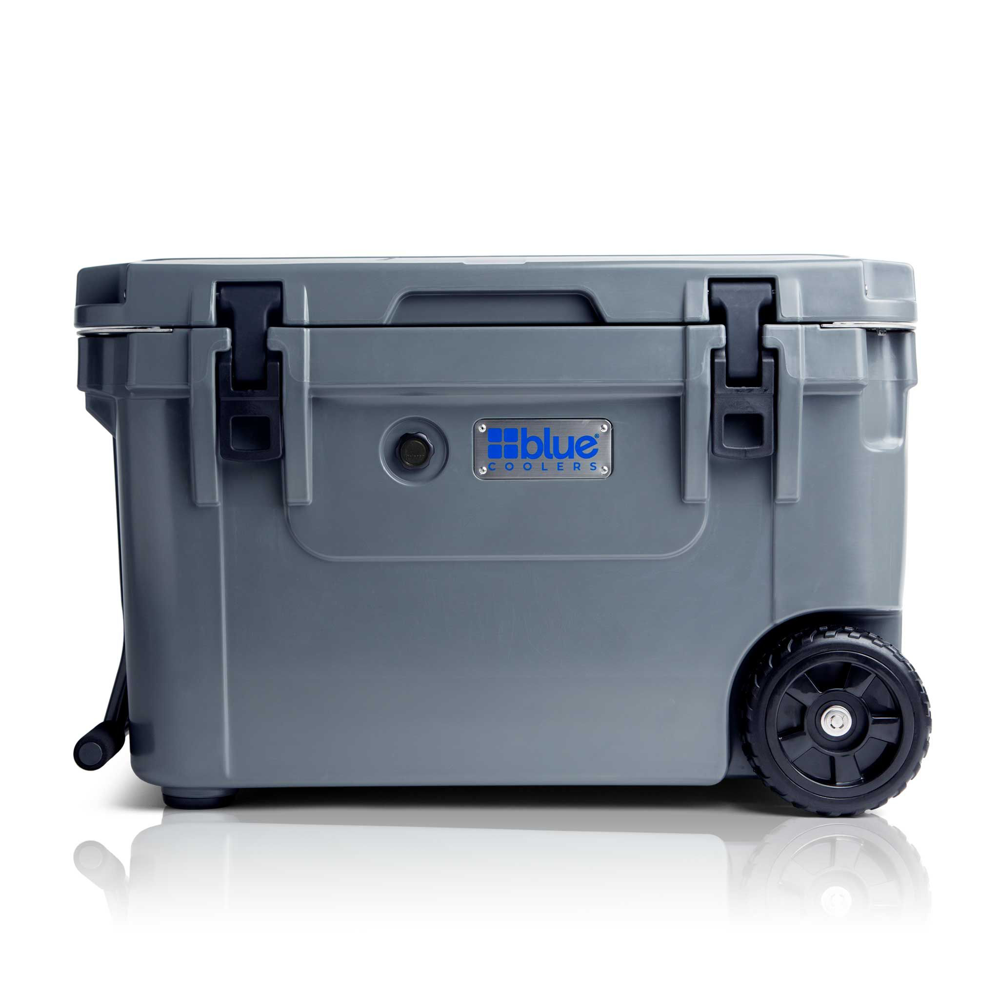 Image of Blue Coolers 60-Qt. Ice Vault Roto-Molded Wheeled Cooler - Charcoal Gray